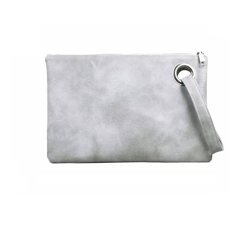 PU Leather Zipper Wristlets Women Envelope Bag 1