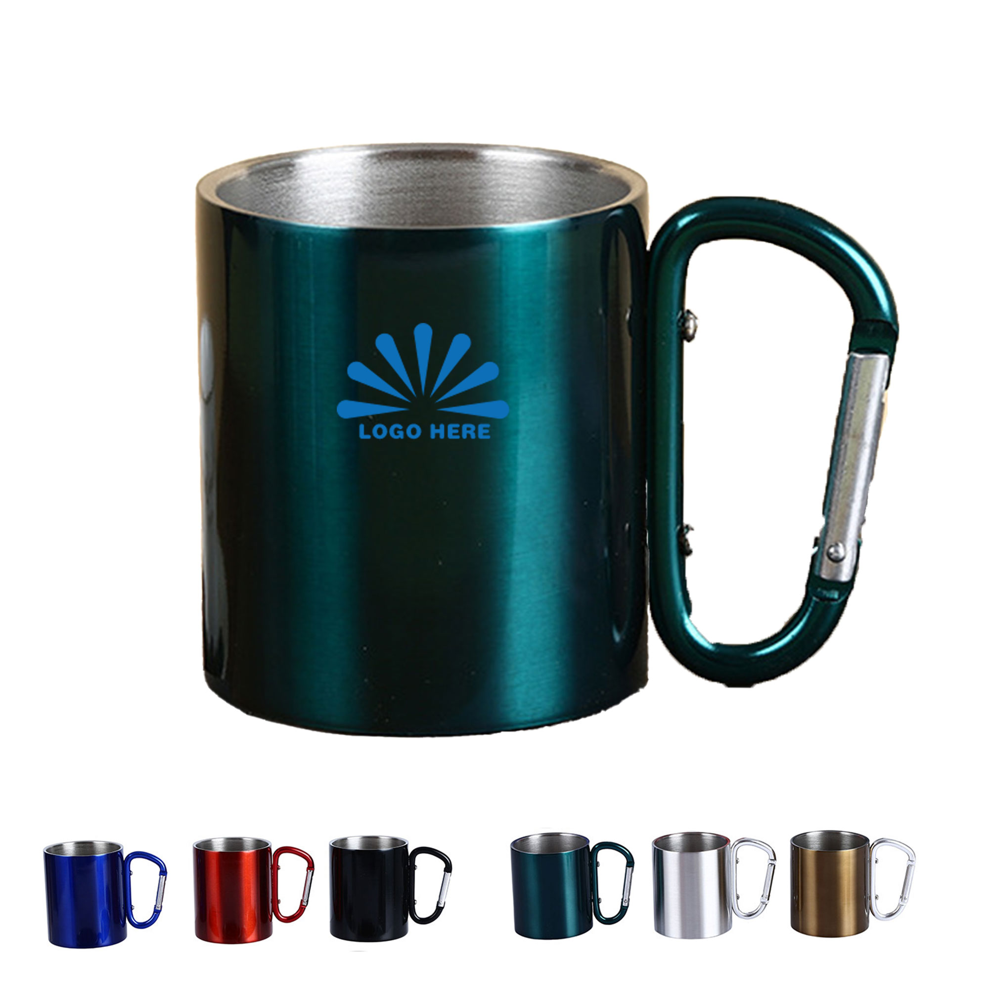 Stainless Steel Carabiner Handle Mug 3