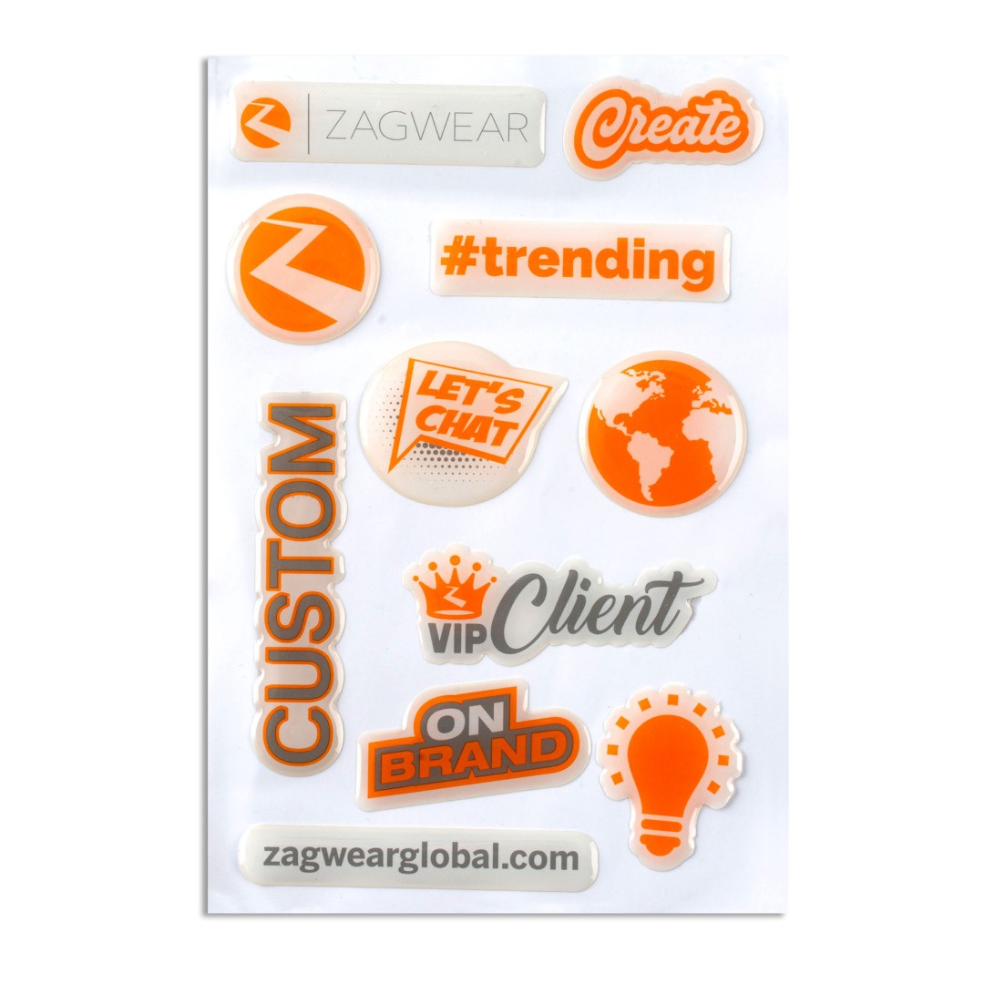 Soft Epoxy Custom Label with Adhesive Backing 2