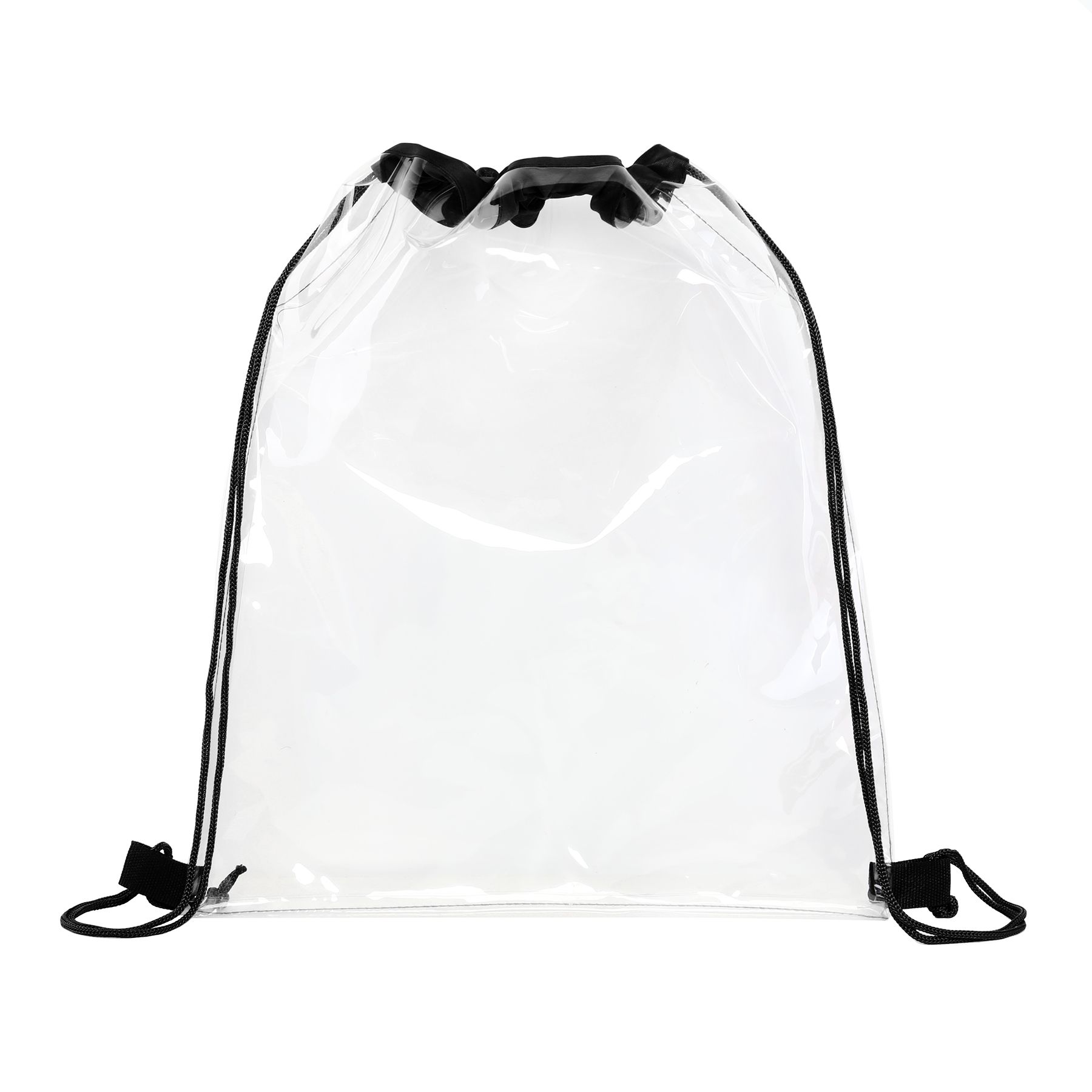 Large Clear Water-Resistant Stadium Drawstring Backpack 12