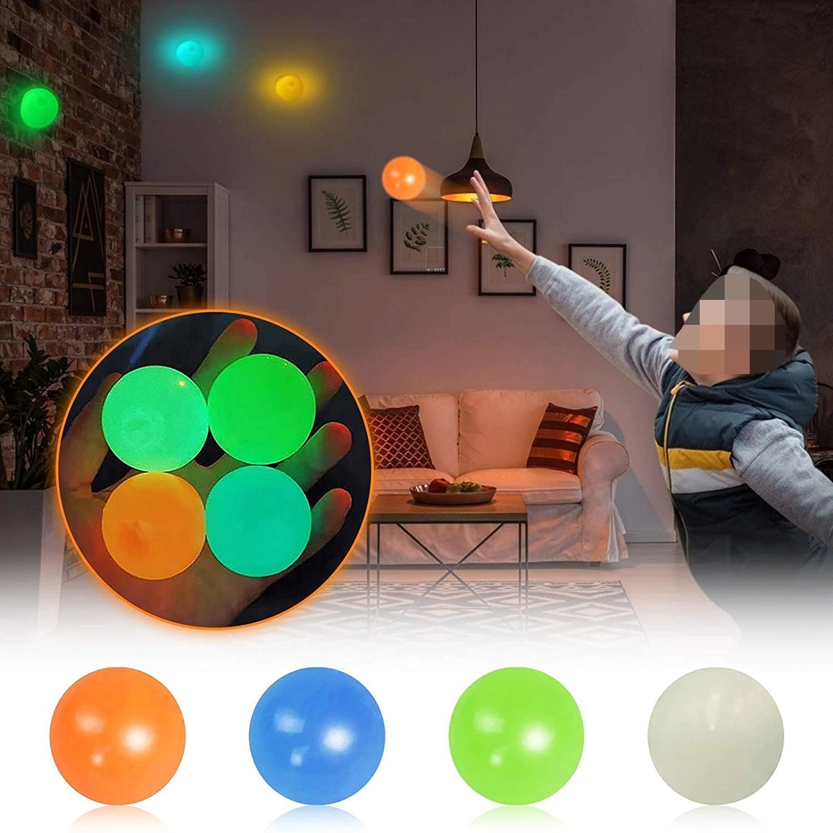 Glow Sticky Balls 4
