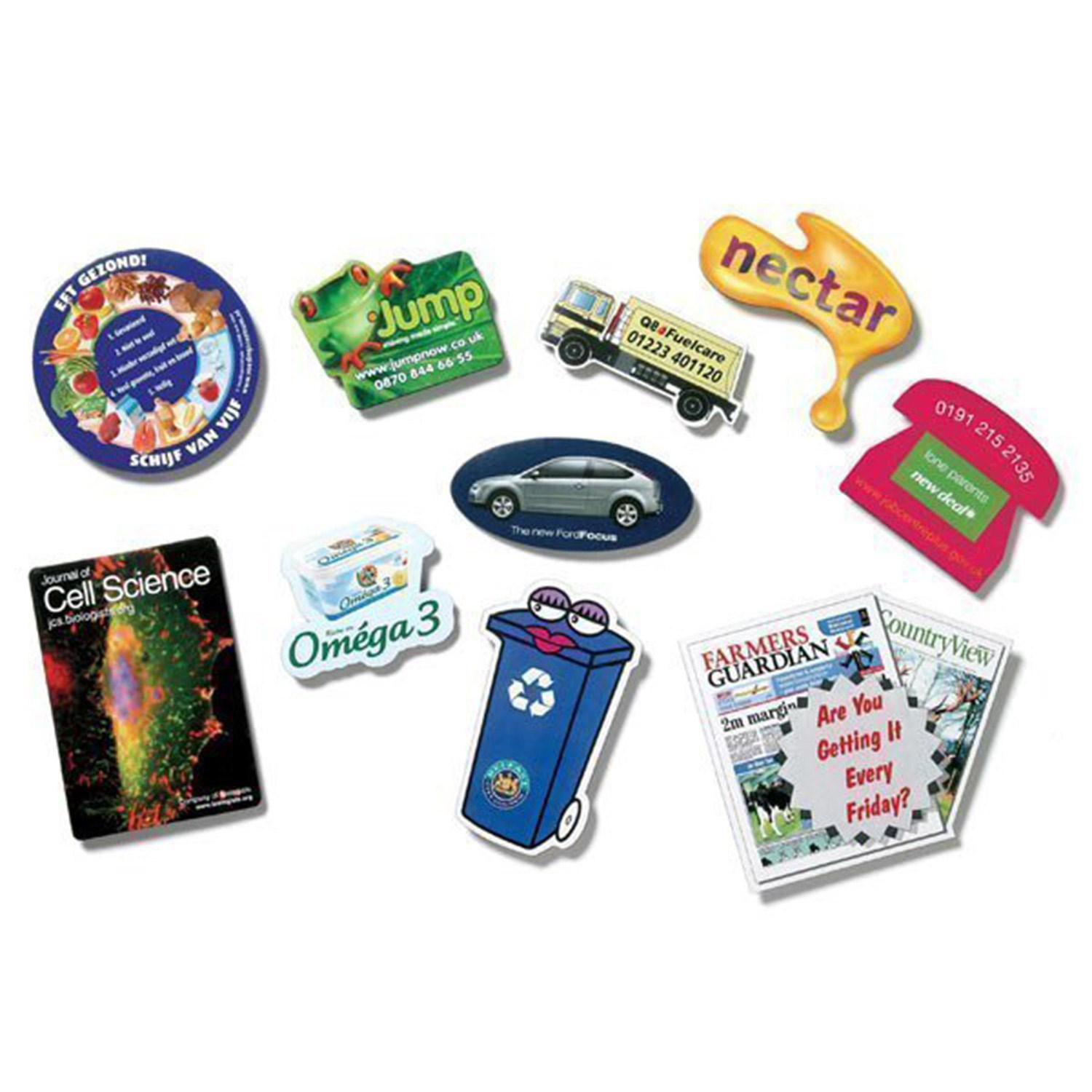 USA Made Business Card Magnet - Die cut Full Color 4