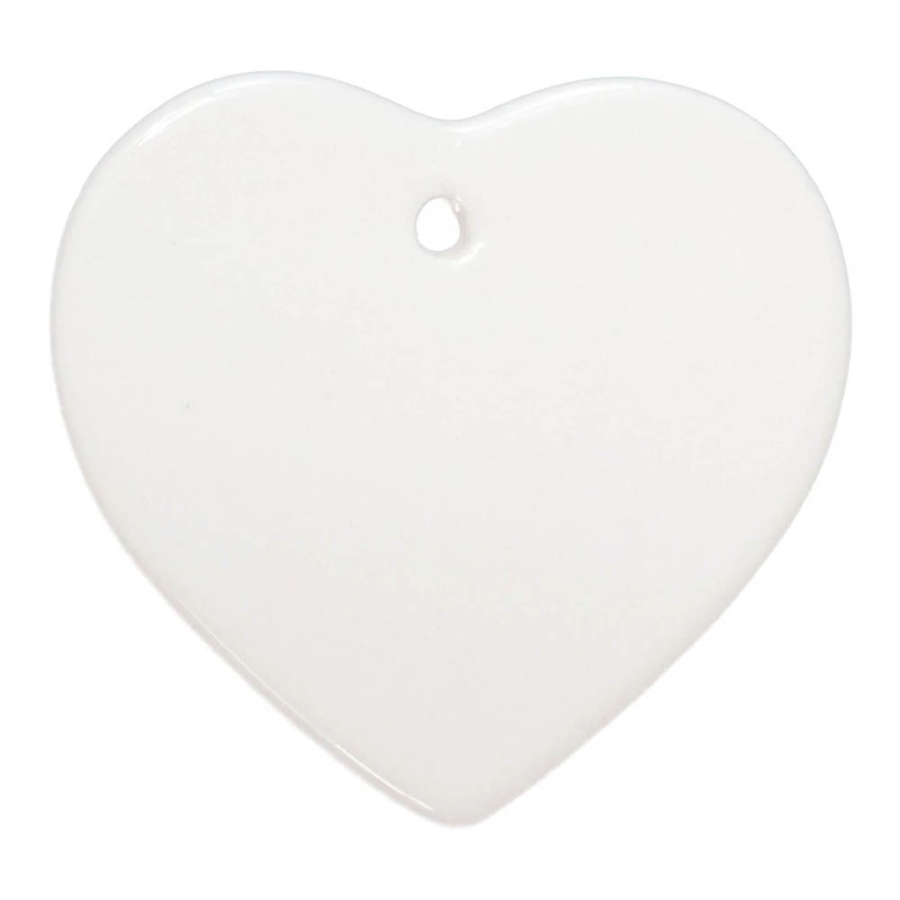 Ceramic Full Color Heart Ornament 3