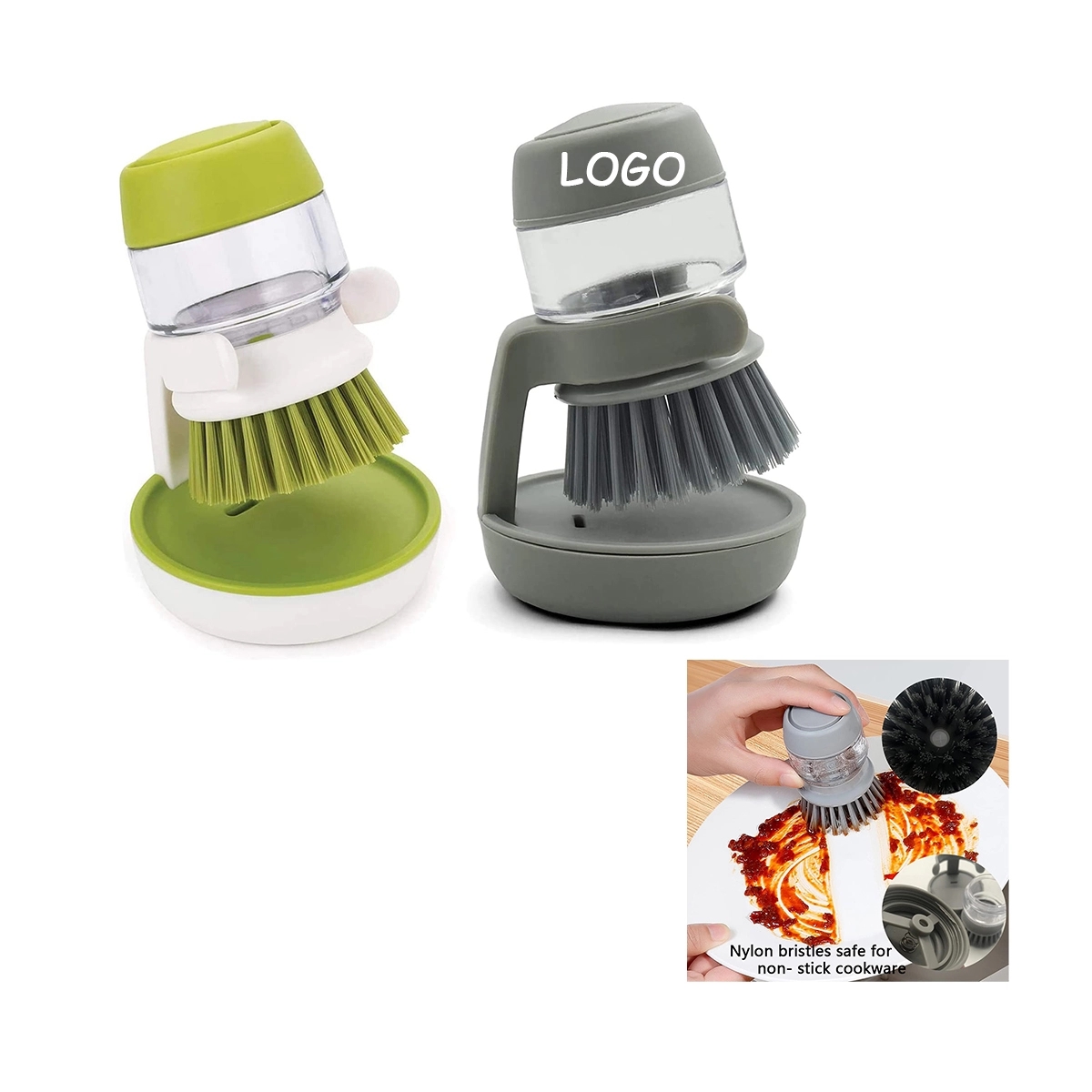 Soap Dispensing Palm Scrub Brush 2