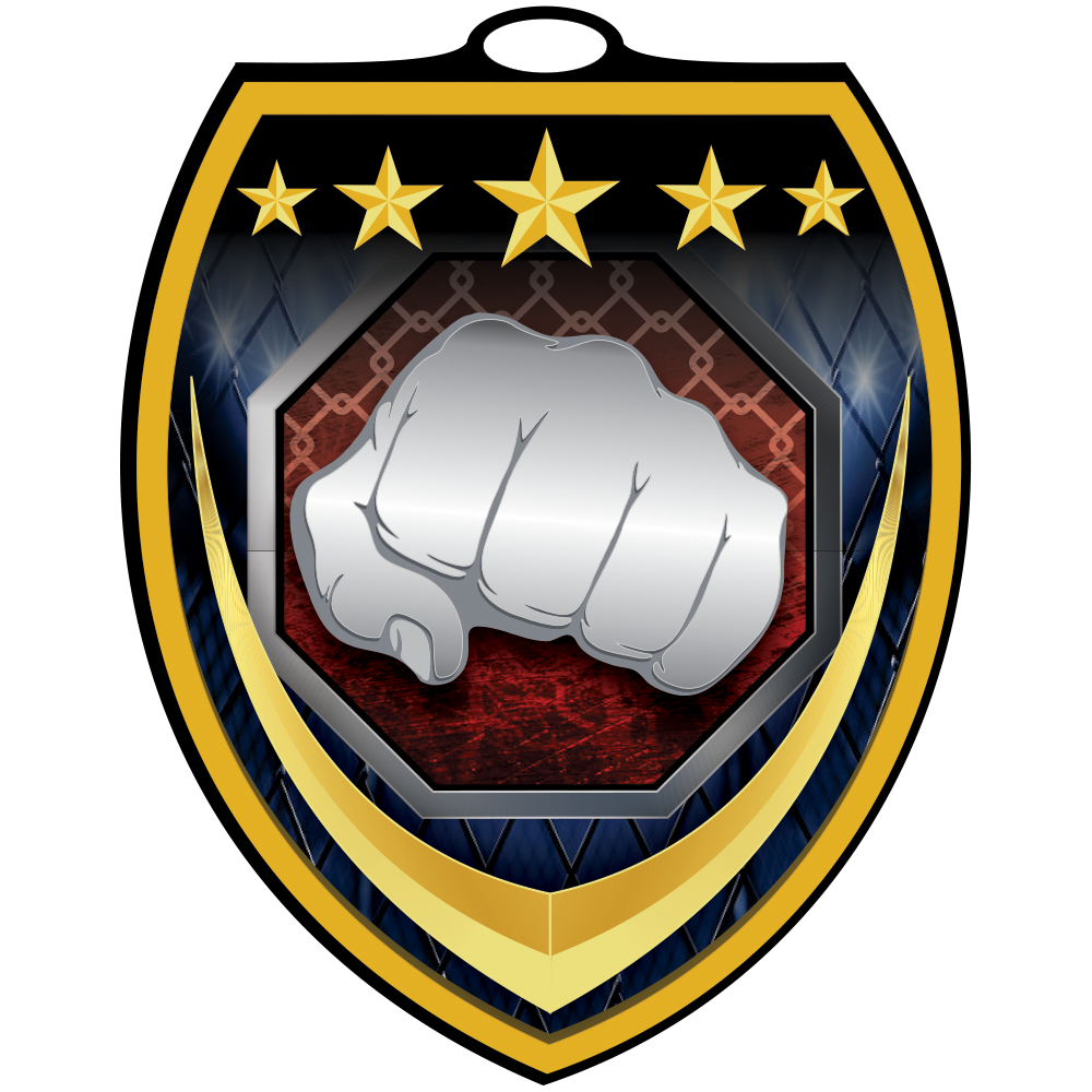 Martial Arts Vibraprint™ Shield Medallion (3")