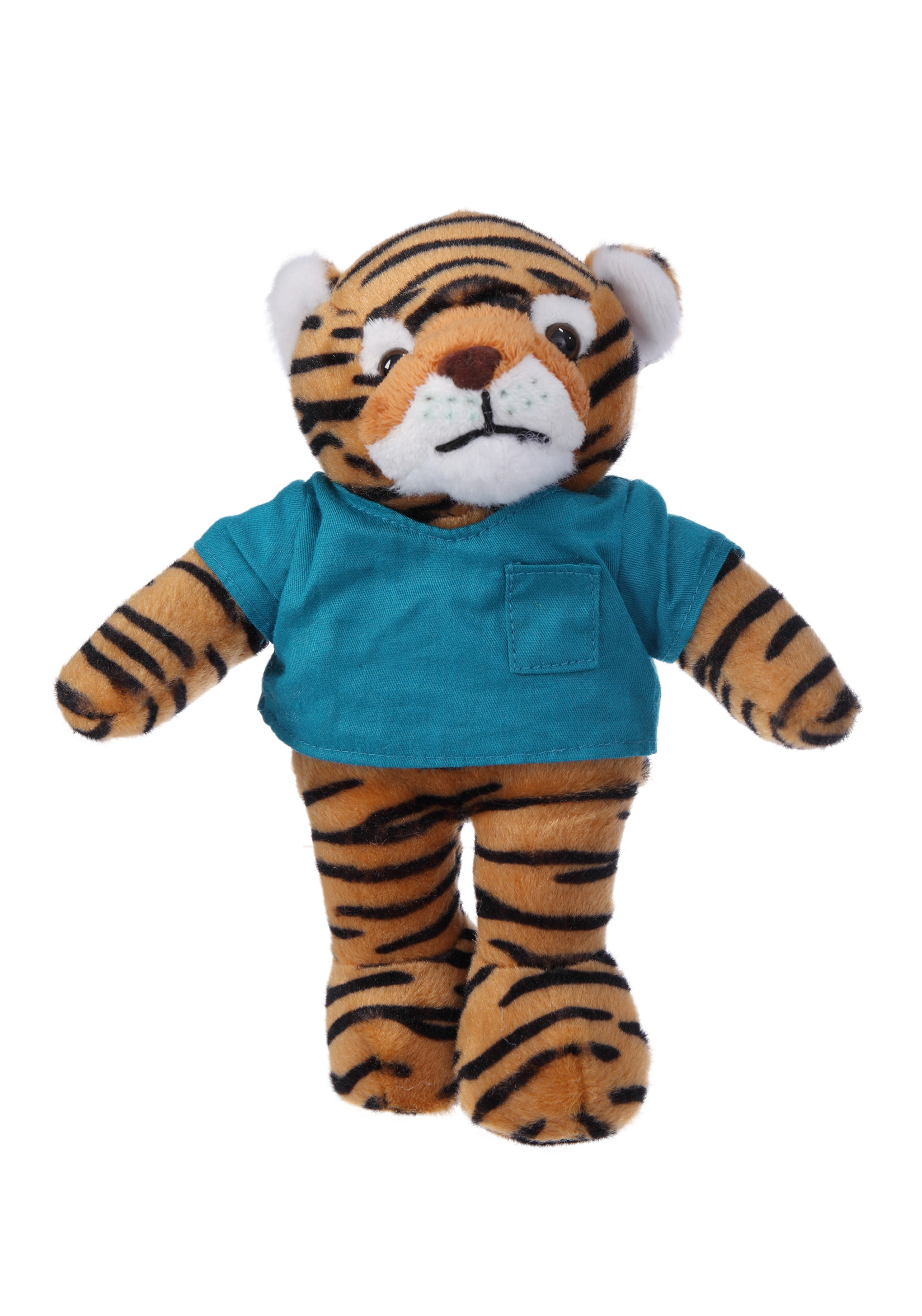 Soft Plush Stuffed Tiger in scrub shirt
