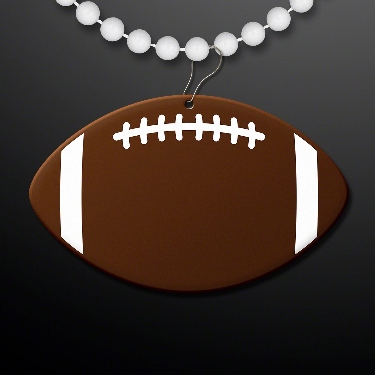 Football Shape Medallion with Beaded Necklace 3