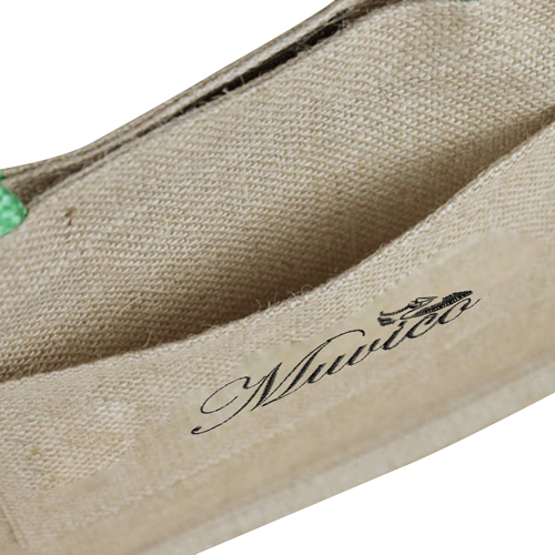 Natural Hook & Loop Closure Jute Tote Bag W/ Front Pocket, custom tote bag with logo imprint 5
