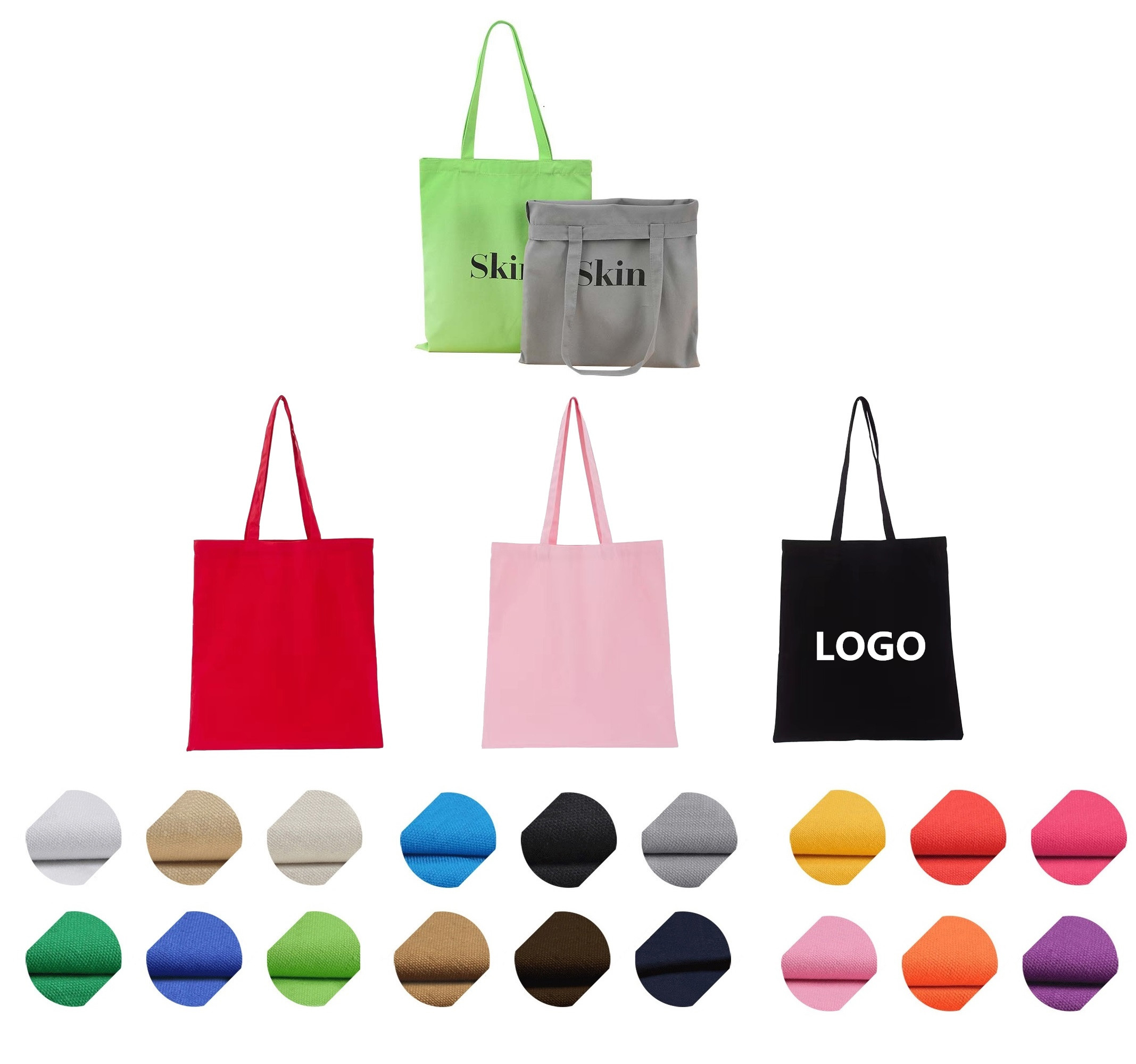 12oz Colored Canvas Tote Bag 1