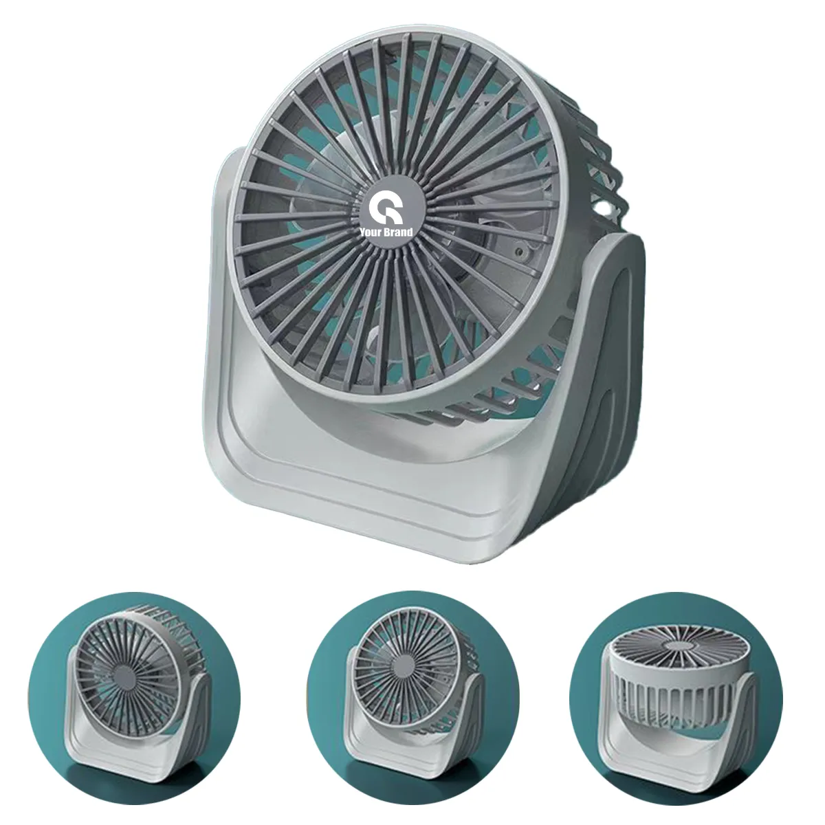 Camping Usb Mini Desktop Fan Rechargeable Long Battery 8