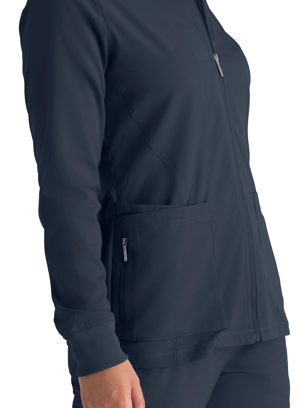 Grey's Anatomy Spandex Stretch - Women's Five-Pocket Gianna Warm-Up Scrub Jacket 17