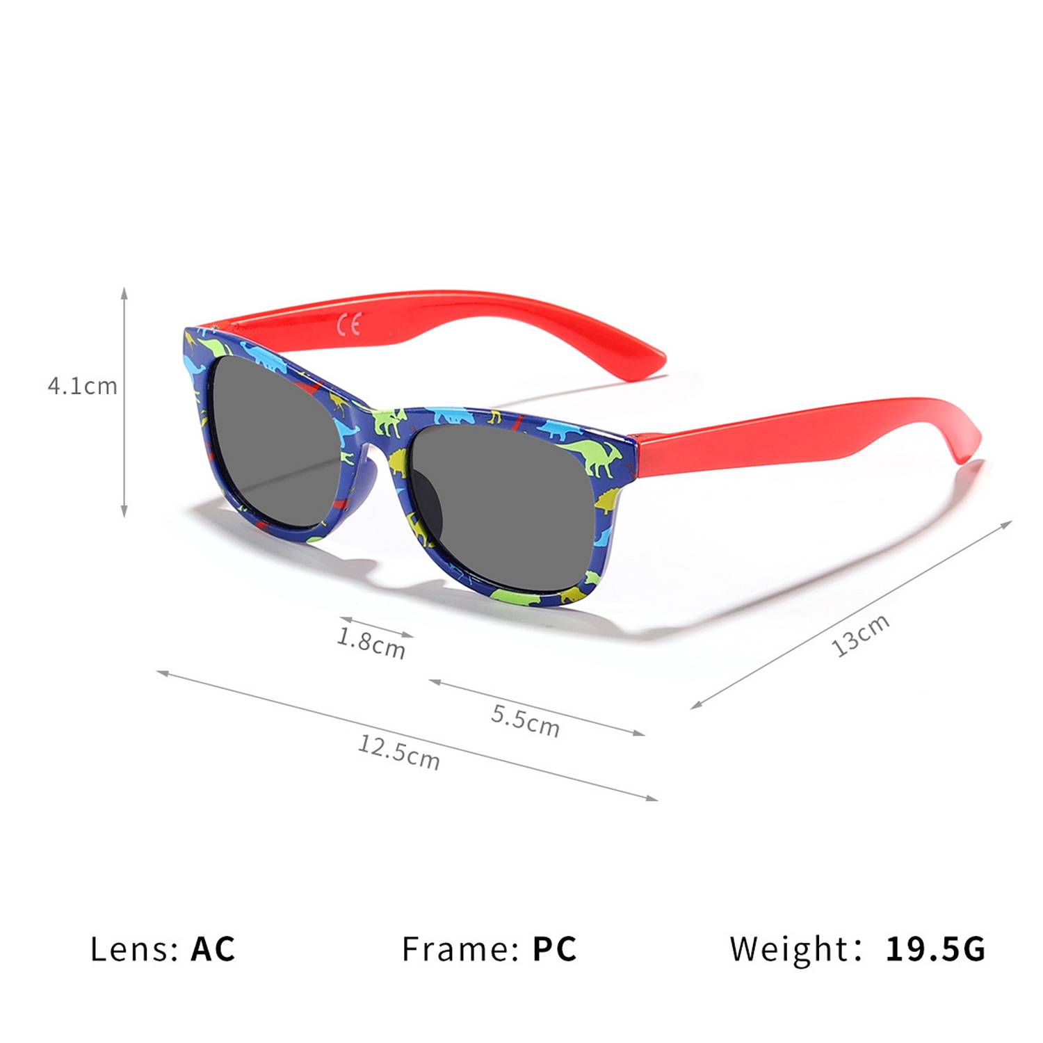 Stylish Kids Dino Square Sunglasses for Sun Protection 5
