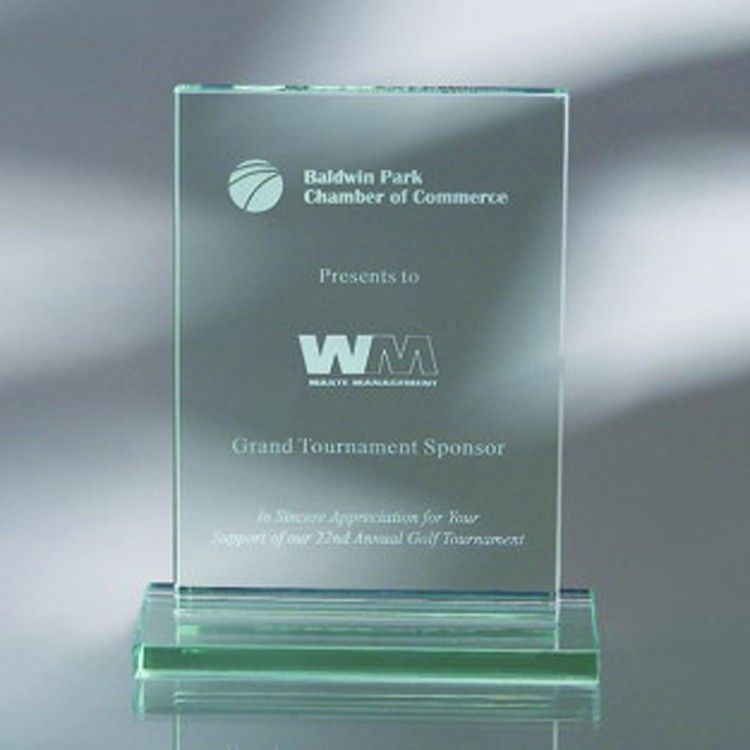 4" Award- Awards, Trophy,Vertical Plaque w/ Base 3/4"d_D383GA 1