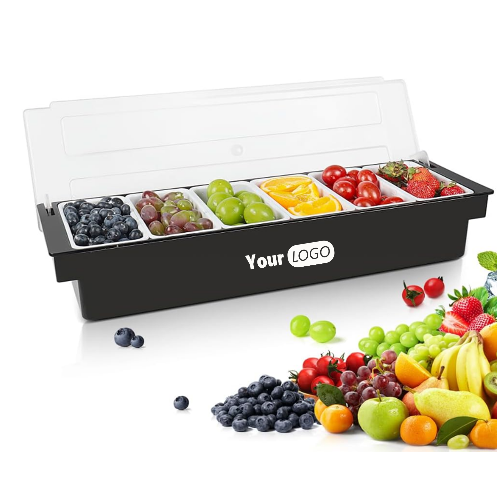 6 Compartment Fruit Caddy With Lid MOQ20 2