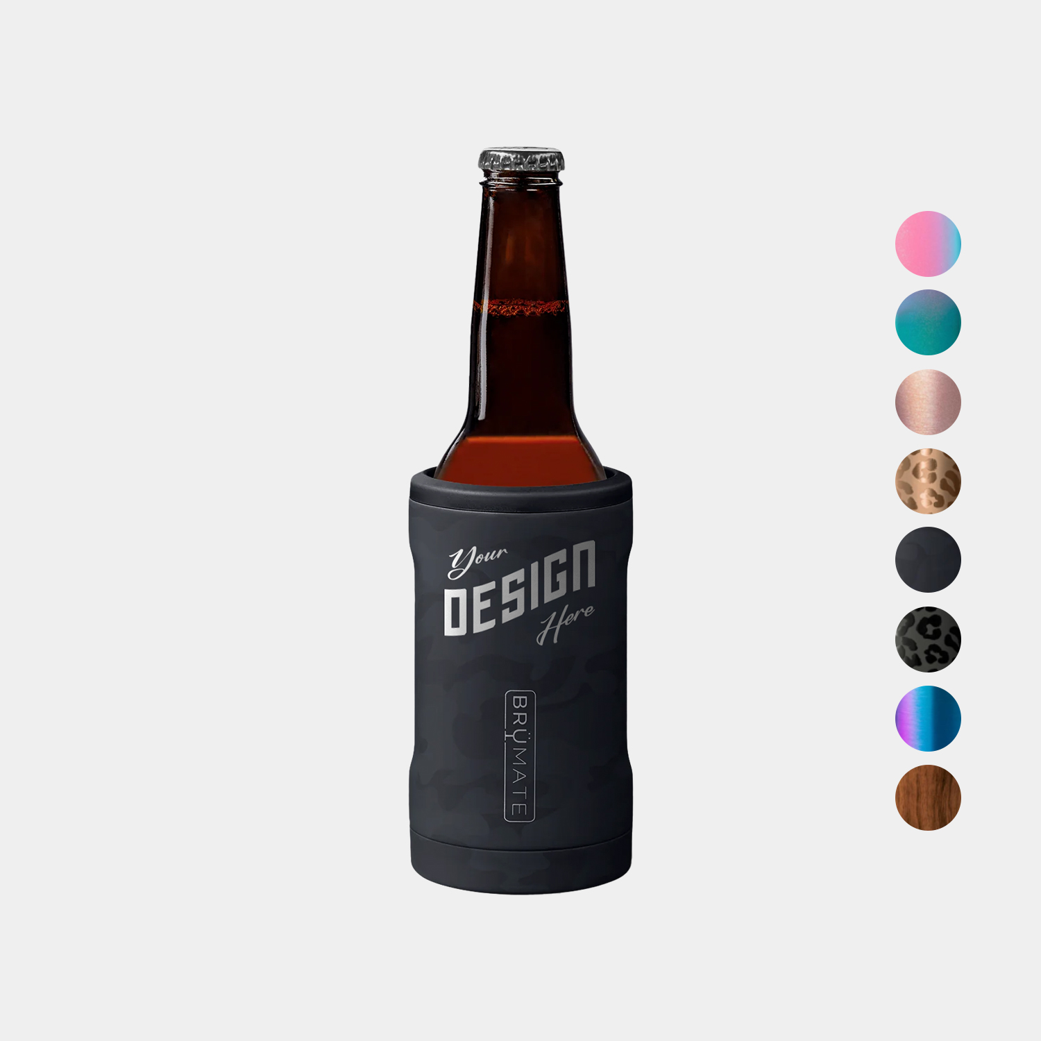 12 oz BruMate® Stainless Steel Insulated Hopsulator Glitter Bottle Cooler 1