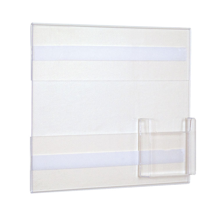 Clear Acrylic Wall Sign Holder with Brochure Pocket
