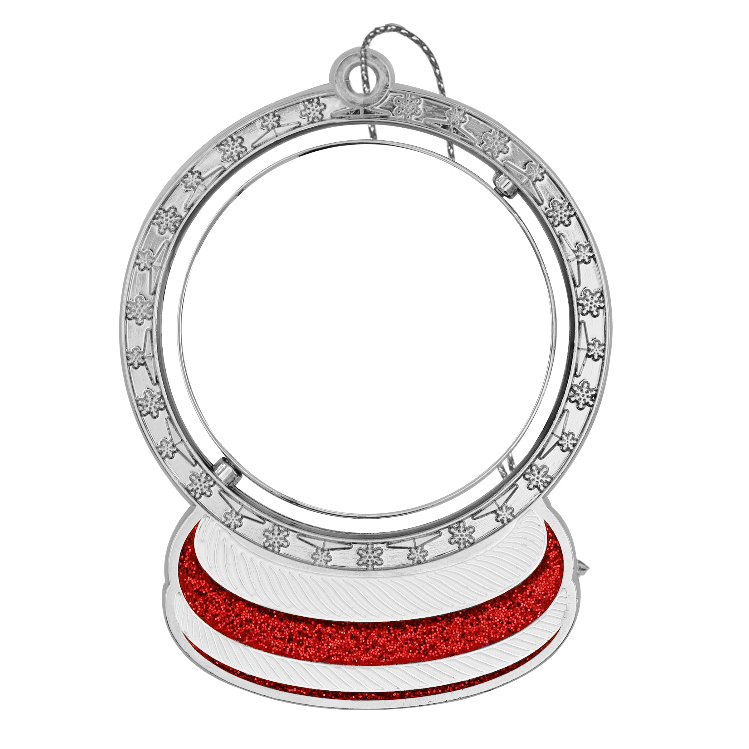 Spinner Snow Globe Holiday Ornament 6