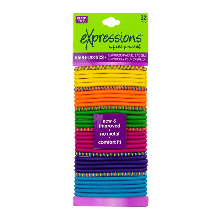 Elastic Hair Bands - 32 Piece Assorted Bright Colors 2