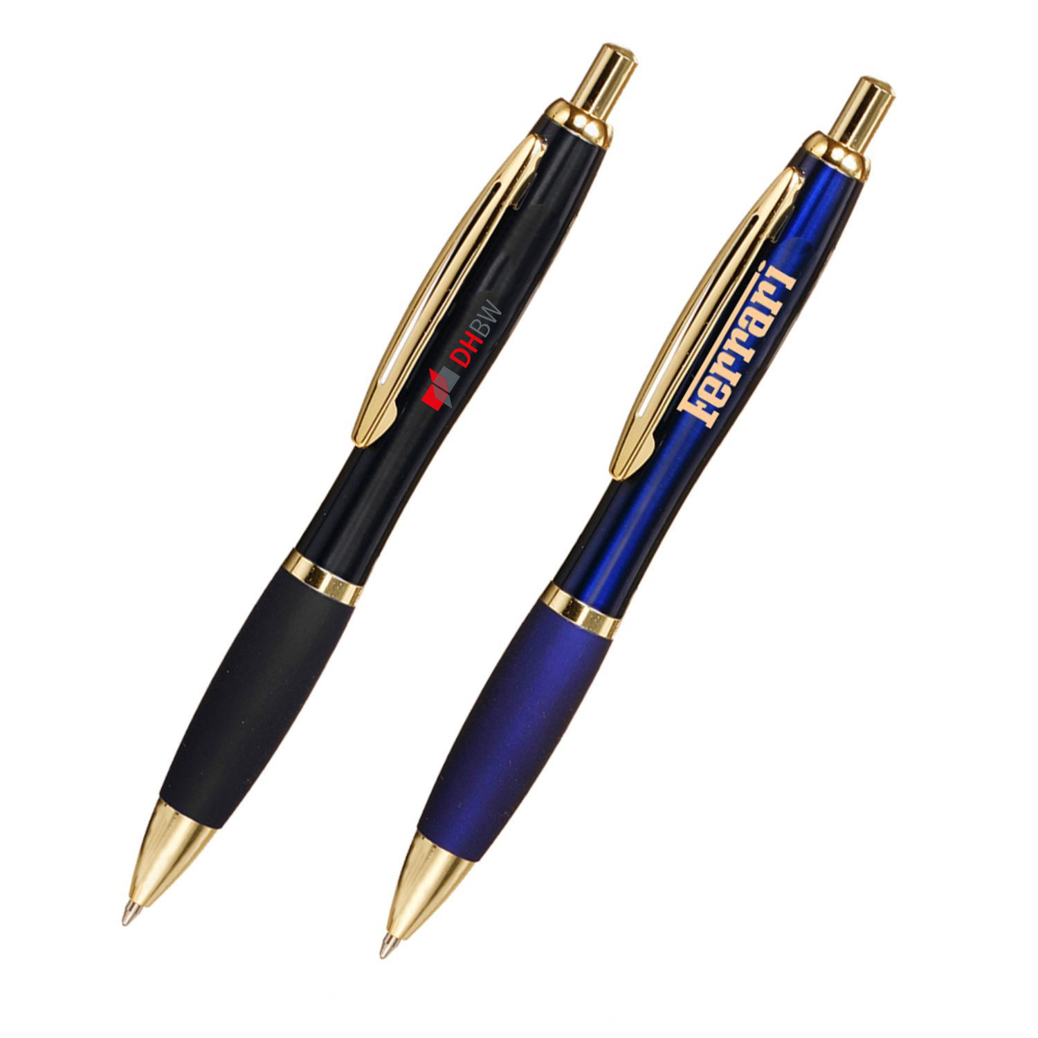 Executive Curved Gold Trim Metal Pens 1