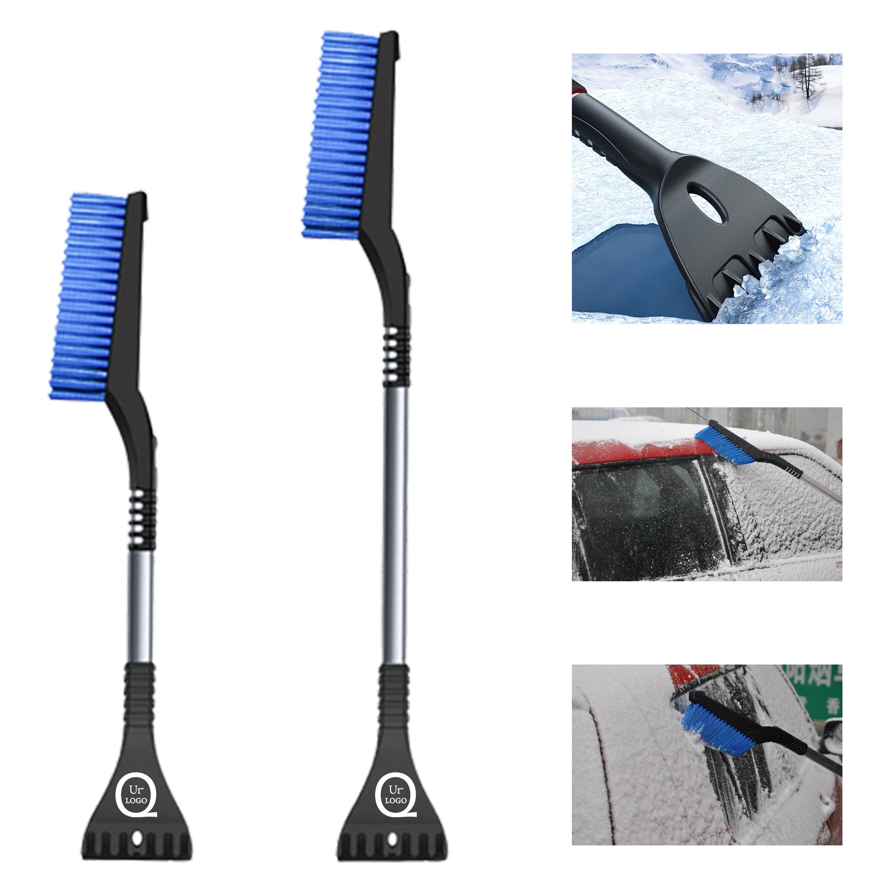 Extendable Car Windshield Ice Scraper Brush