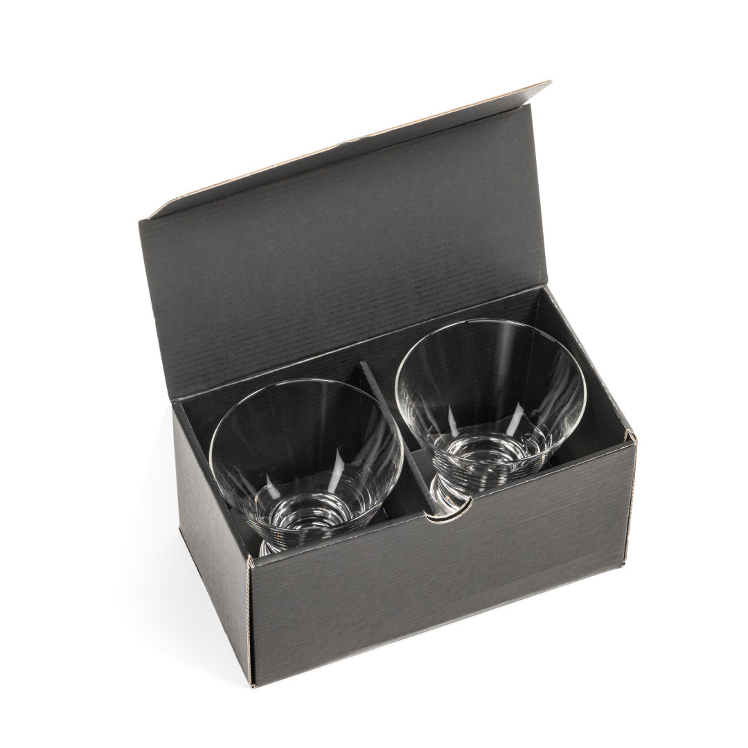 Rideau Stemless Martini - Deep Etch 2