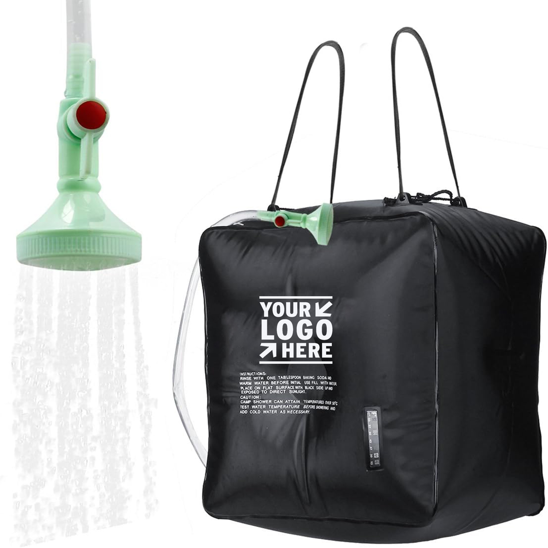 10 gallons/40L Solar Heating Camping Shower Bag with Temperature  2