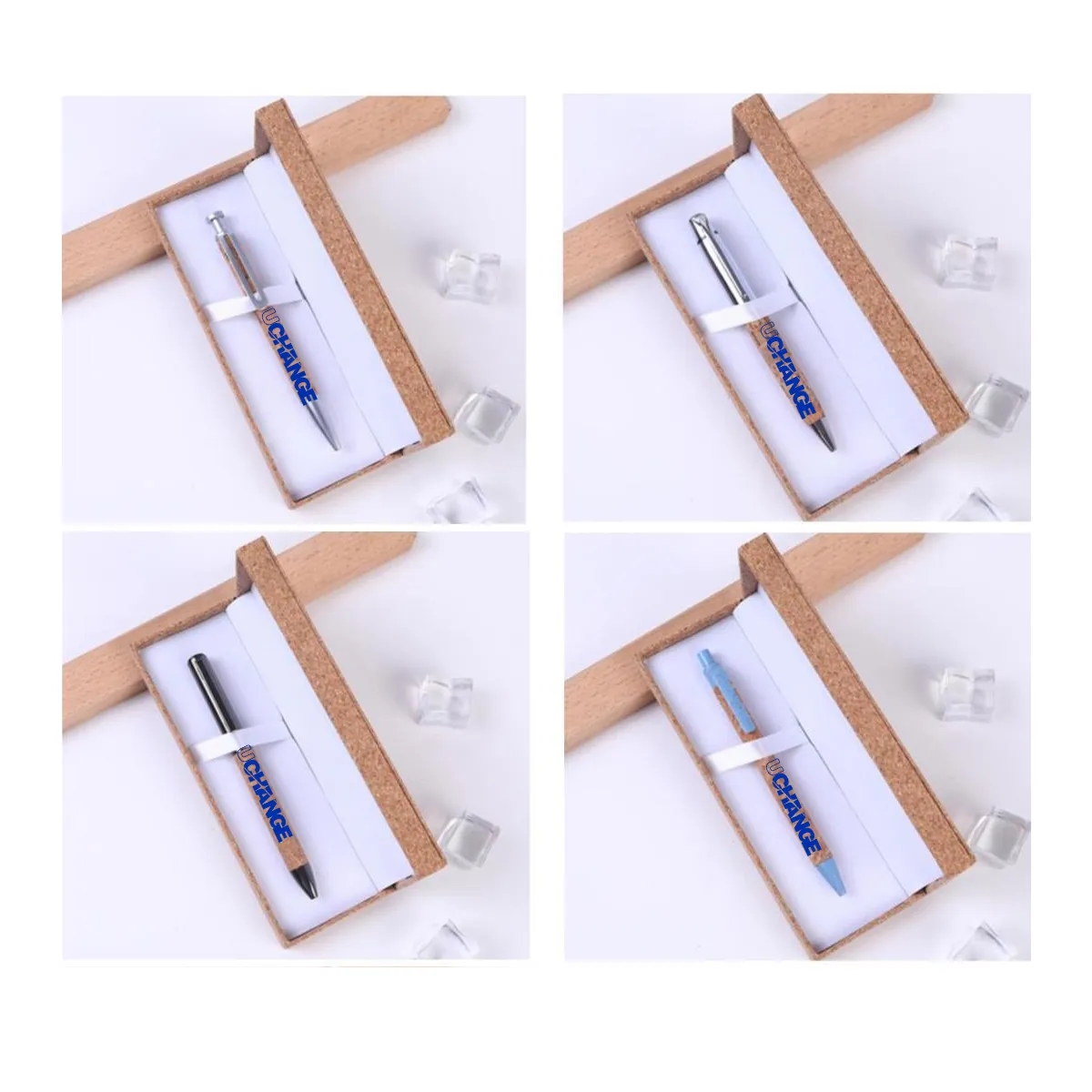 Cork Barrel Click Ballpoint Pen In Gift Box 1