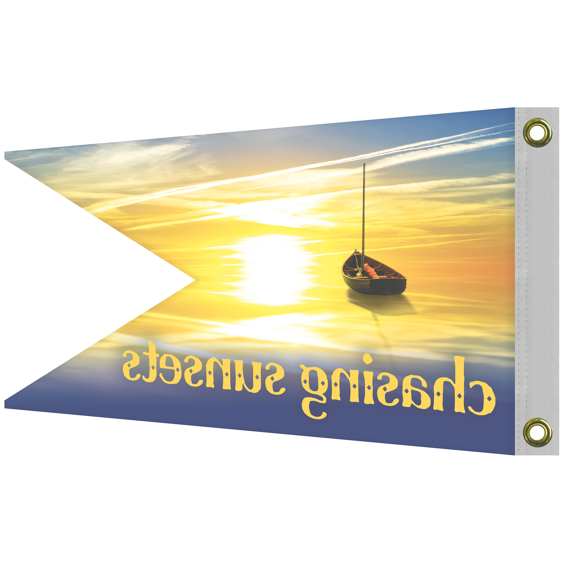 Single Reverse Knitted Polyester Swallowtail Boat Flag (12"x18") 3