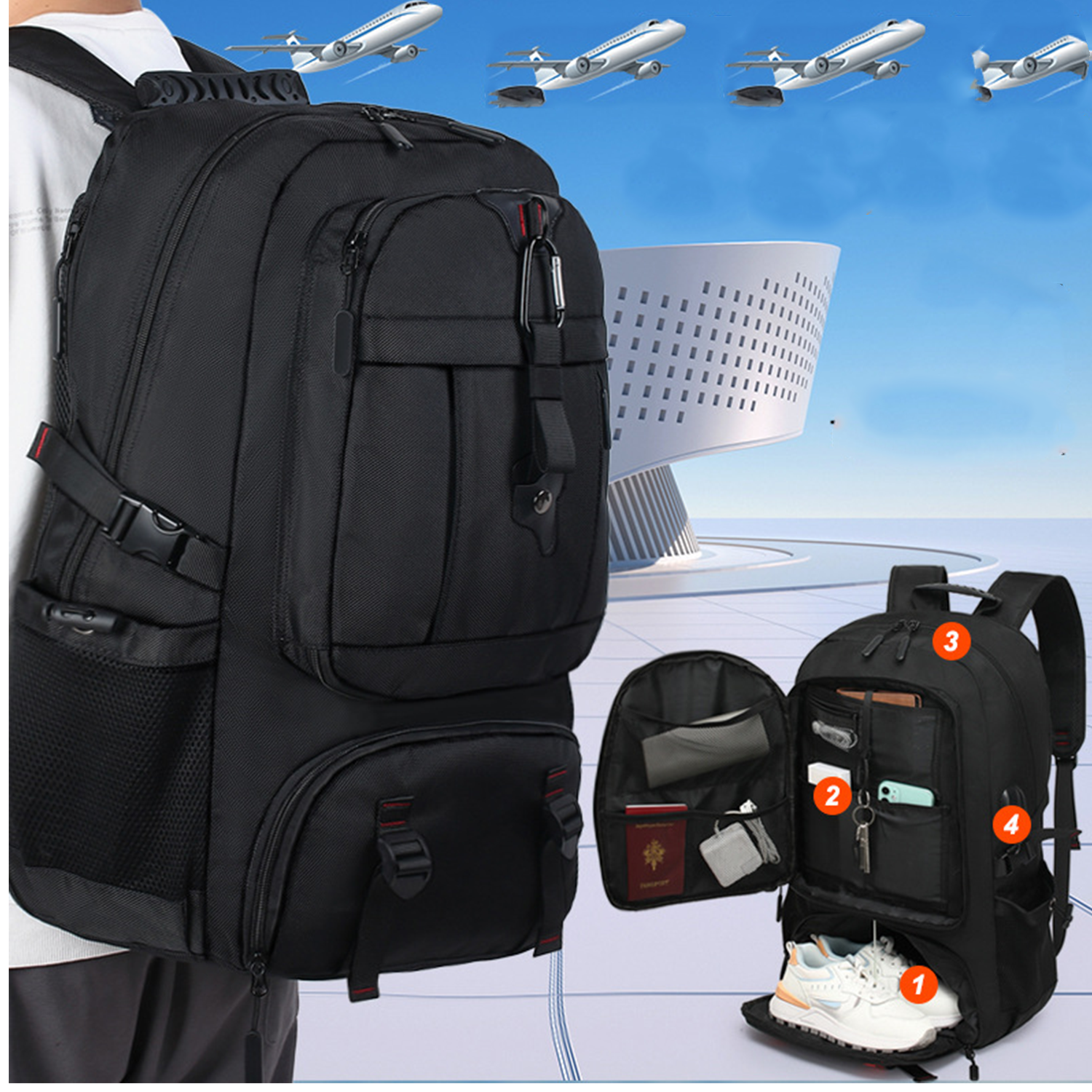 Men's business laptop backpack 6