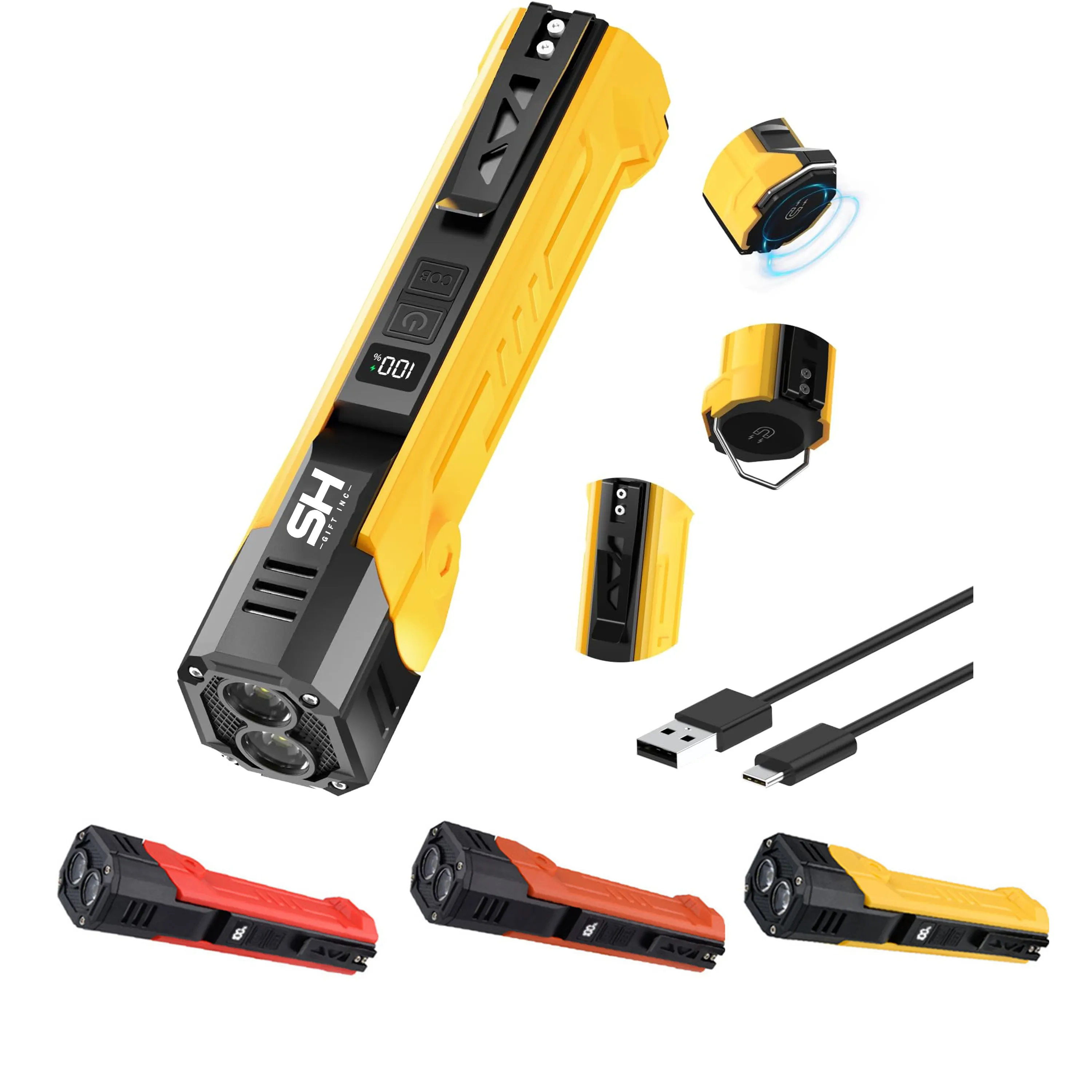 LED Spotlight 3000mAh Rechargeable Work Light 5