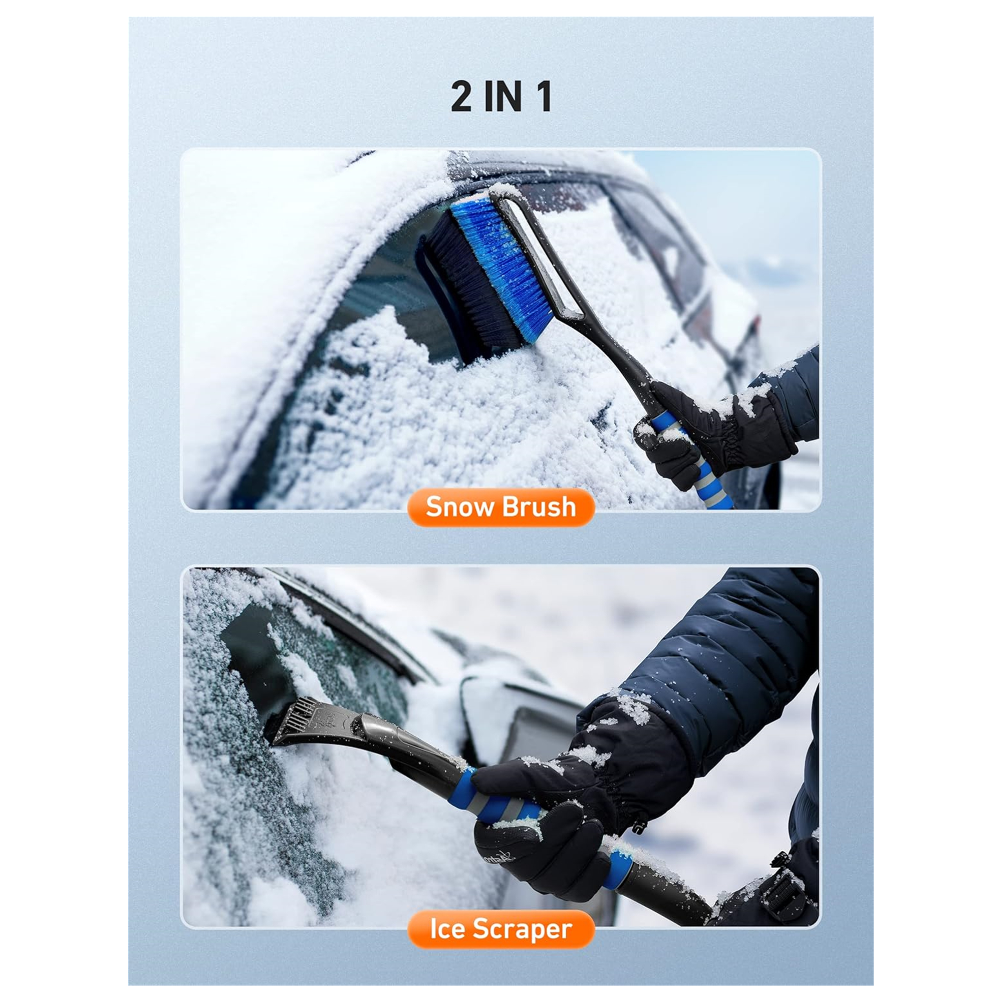 Snow Brush And Detachable Ice Scraper For Cars 3
