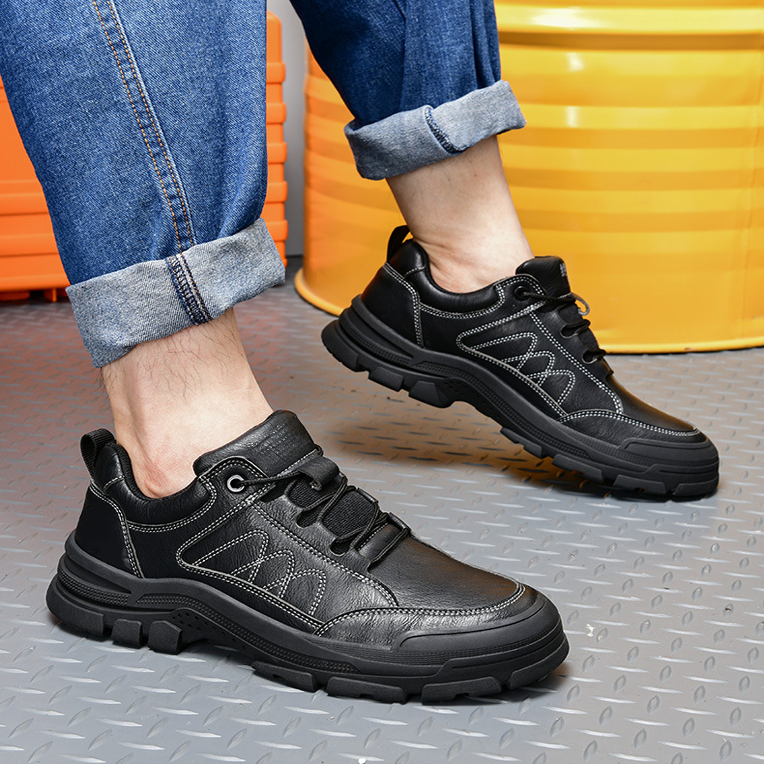 Winter warm high-top labor protection shoes 4