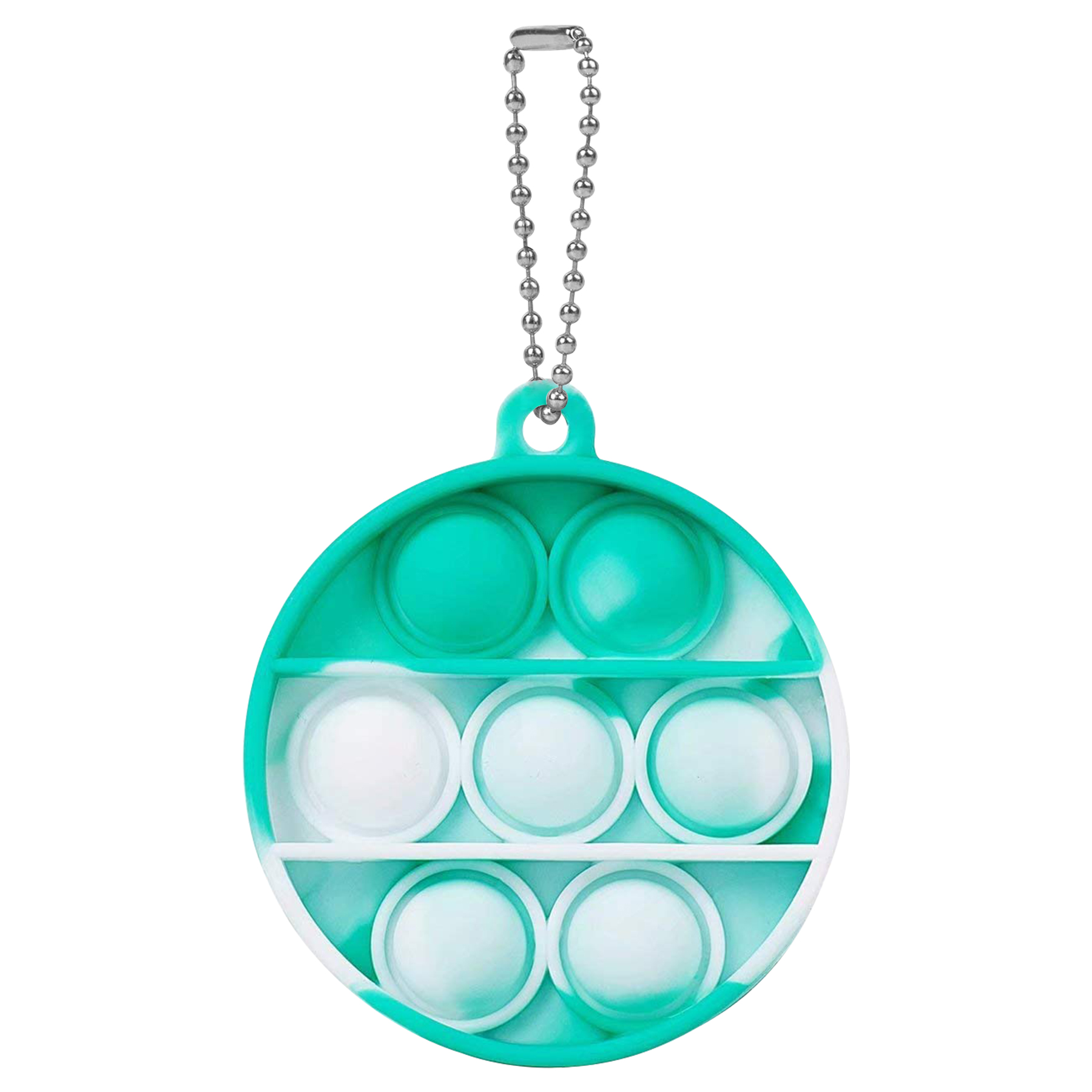Multifuctional Silicone Round Mini Push Bubble Keychain 3