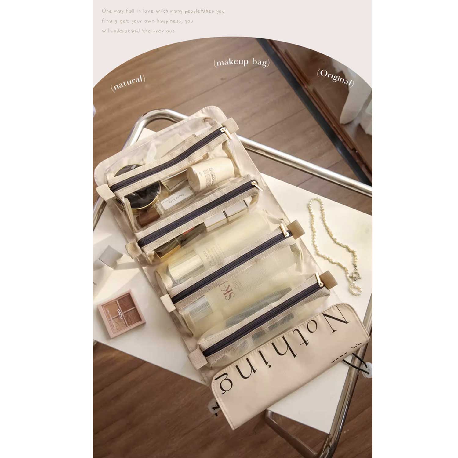 Large-Capacity Detachable Minimalist Foldable Makeup Bag 8