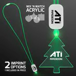 LED Neon Lanyard with Acrylic Tree Pendant 4