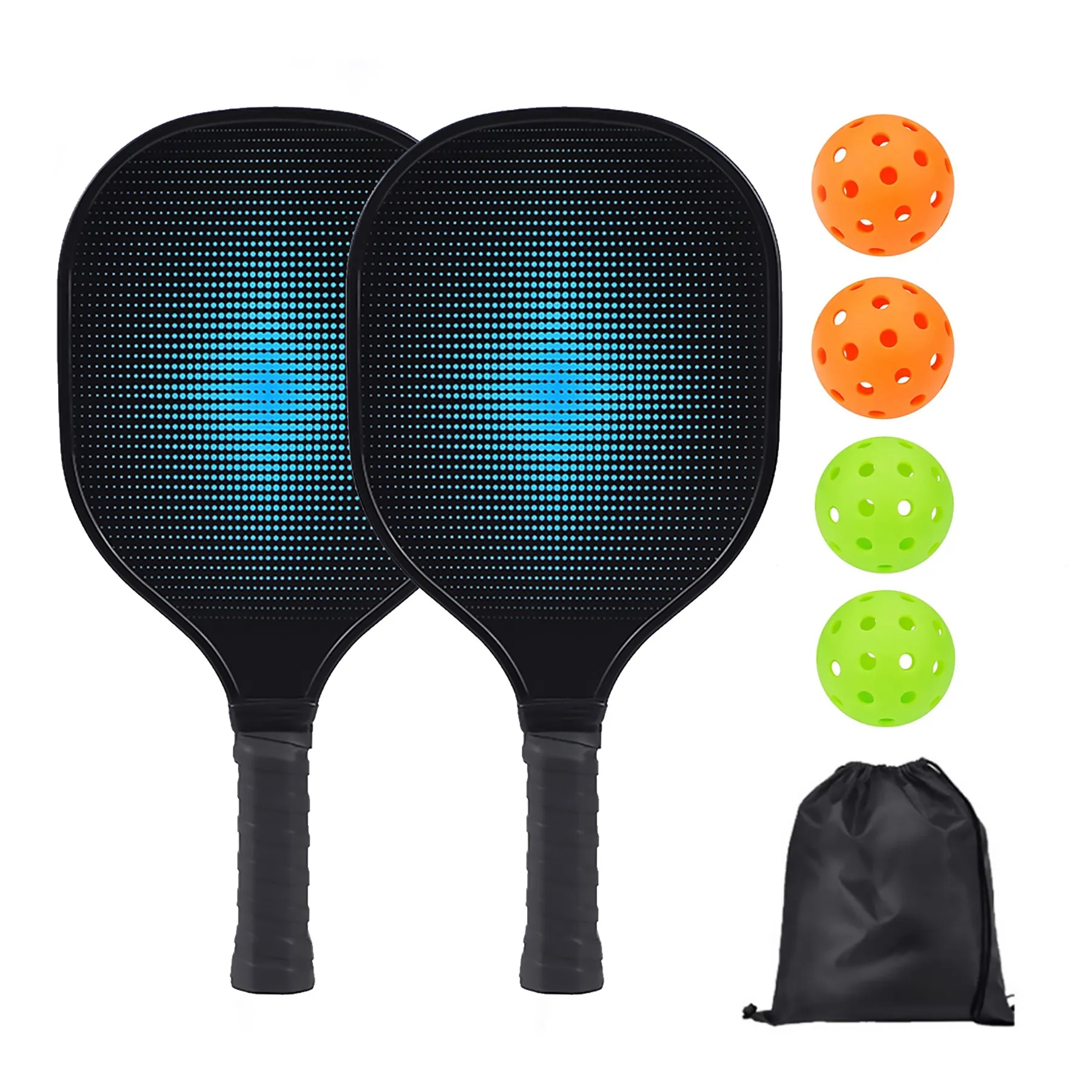 Wooden Pik Racquet (2 rackets+4 balls+1 bundle of pockets) 7