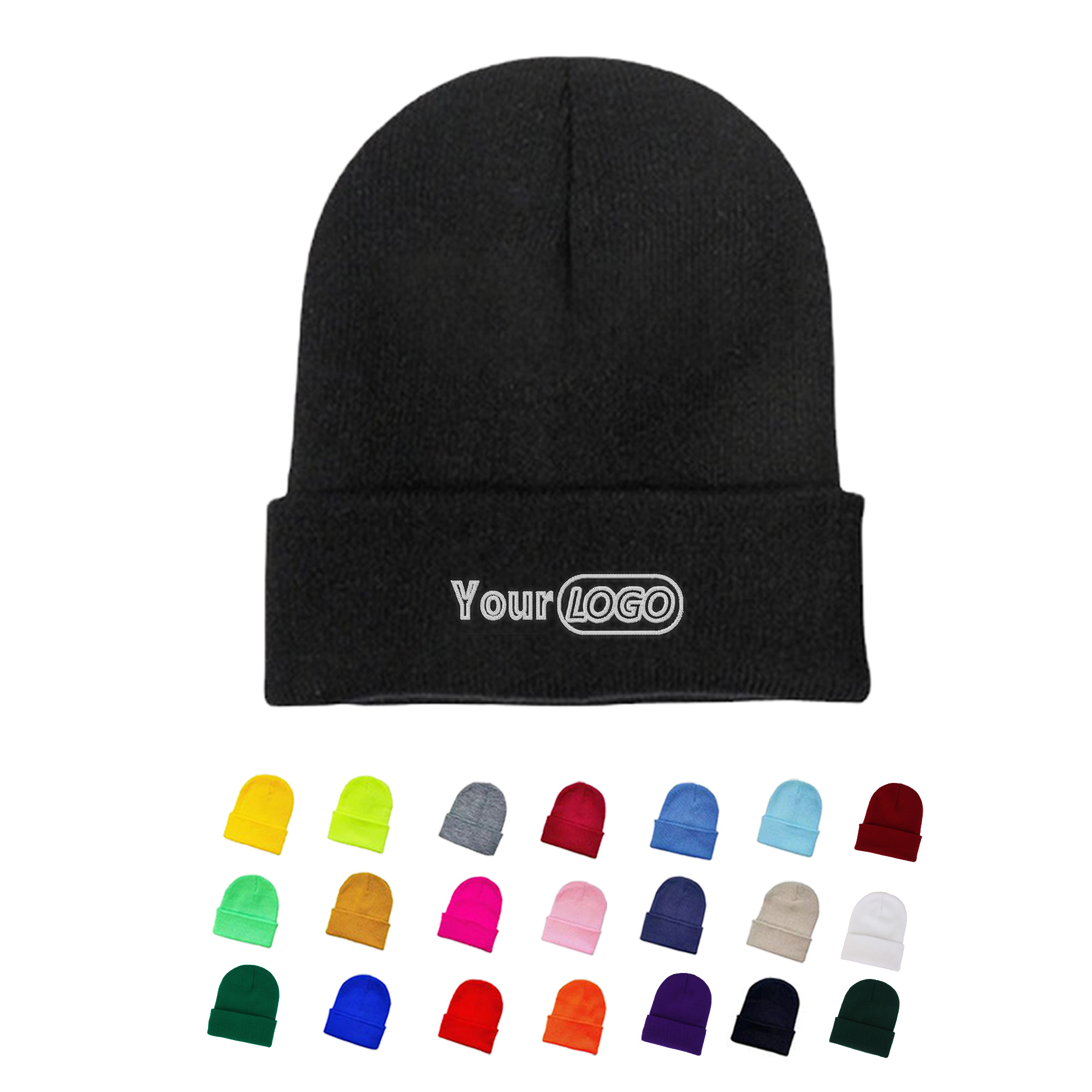 Winter Custom Logo Knit Beanie 9