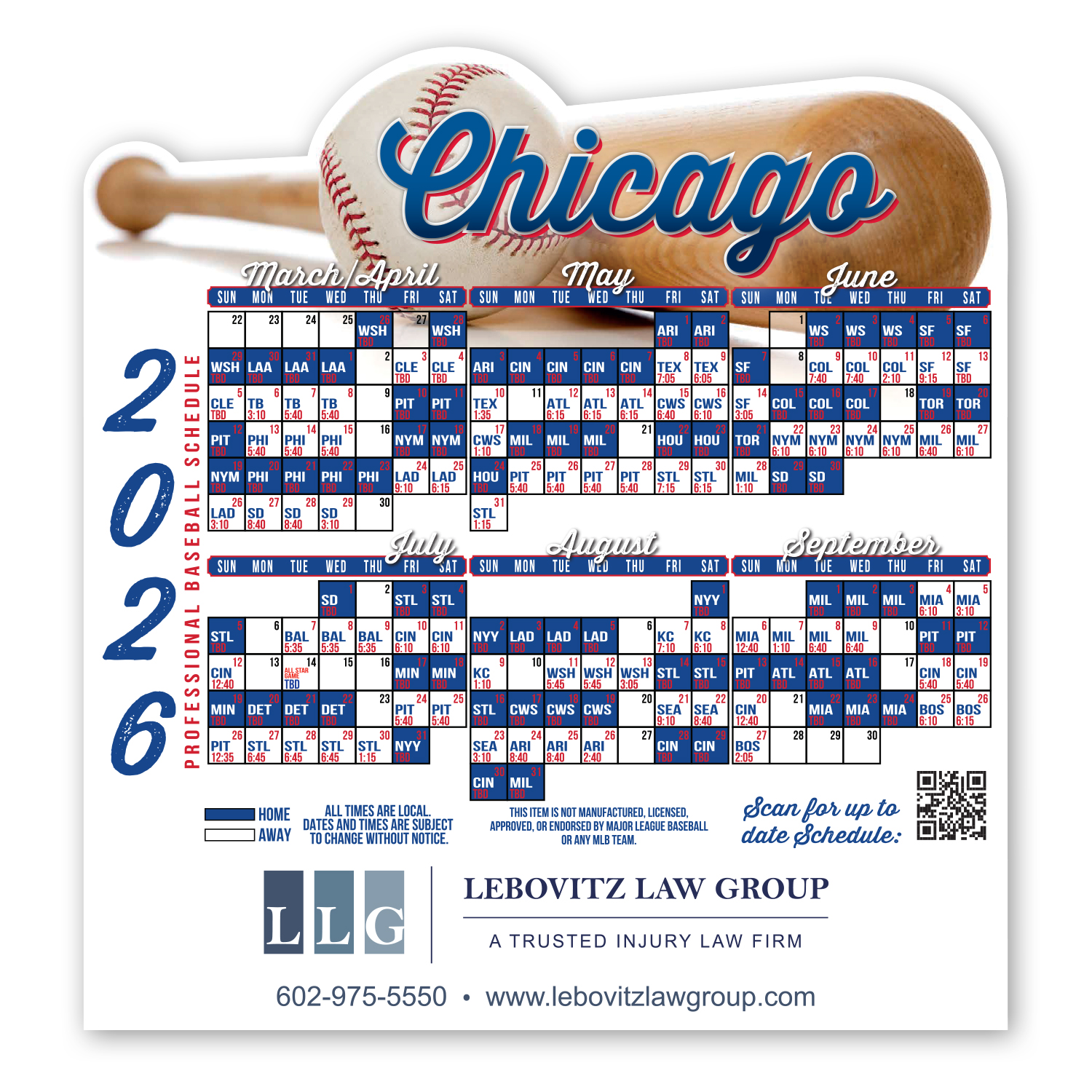 Baseball Schedule Magnet 1