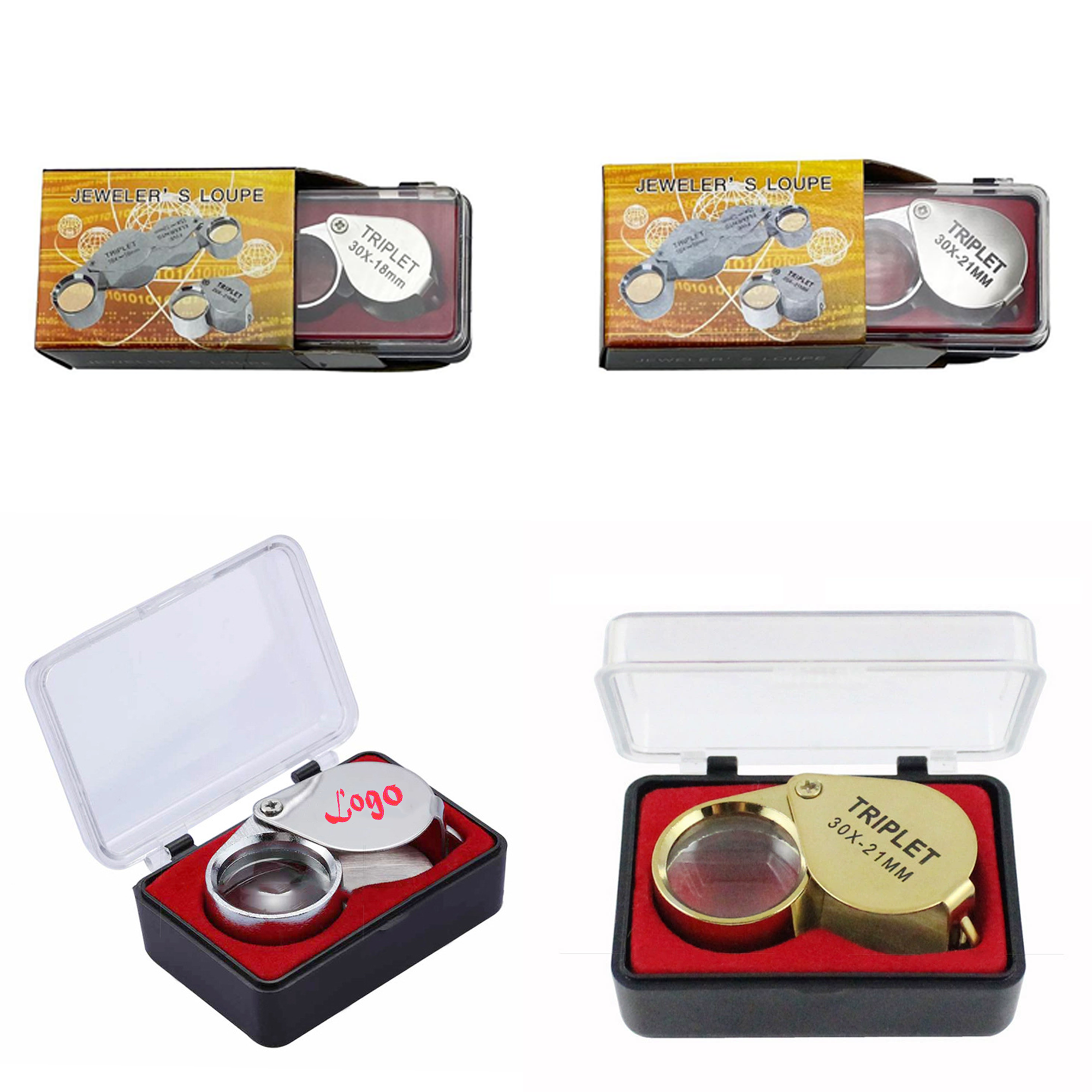 Folding 10x-30x Metal Jewelry Glass Lens Magnifier 1