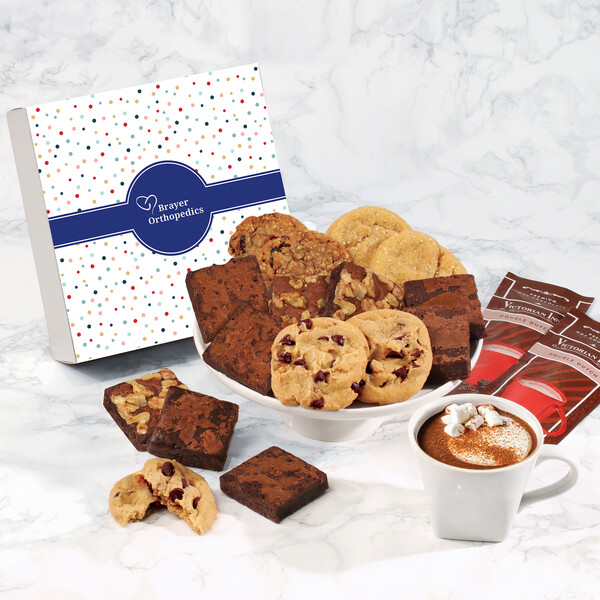 Gourmet Cookie & Brownie Gift Box with Bubbles Sleeve 2