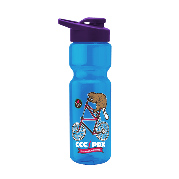 Blazer 28oz Transparent Bike Bottle w/Drink-thru Lid 276