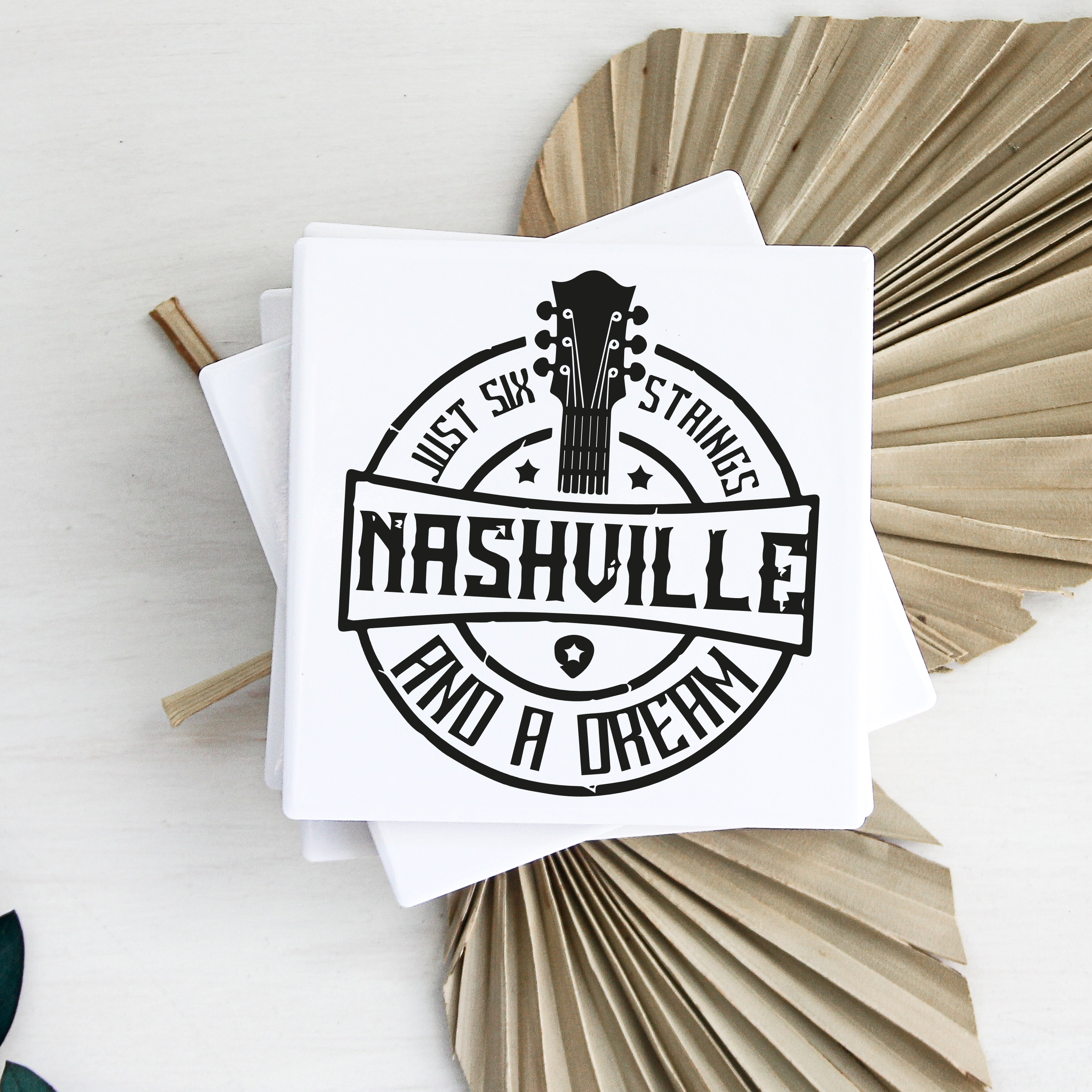 Square Coaster Semi-Gloss White Ceramic 2