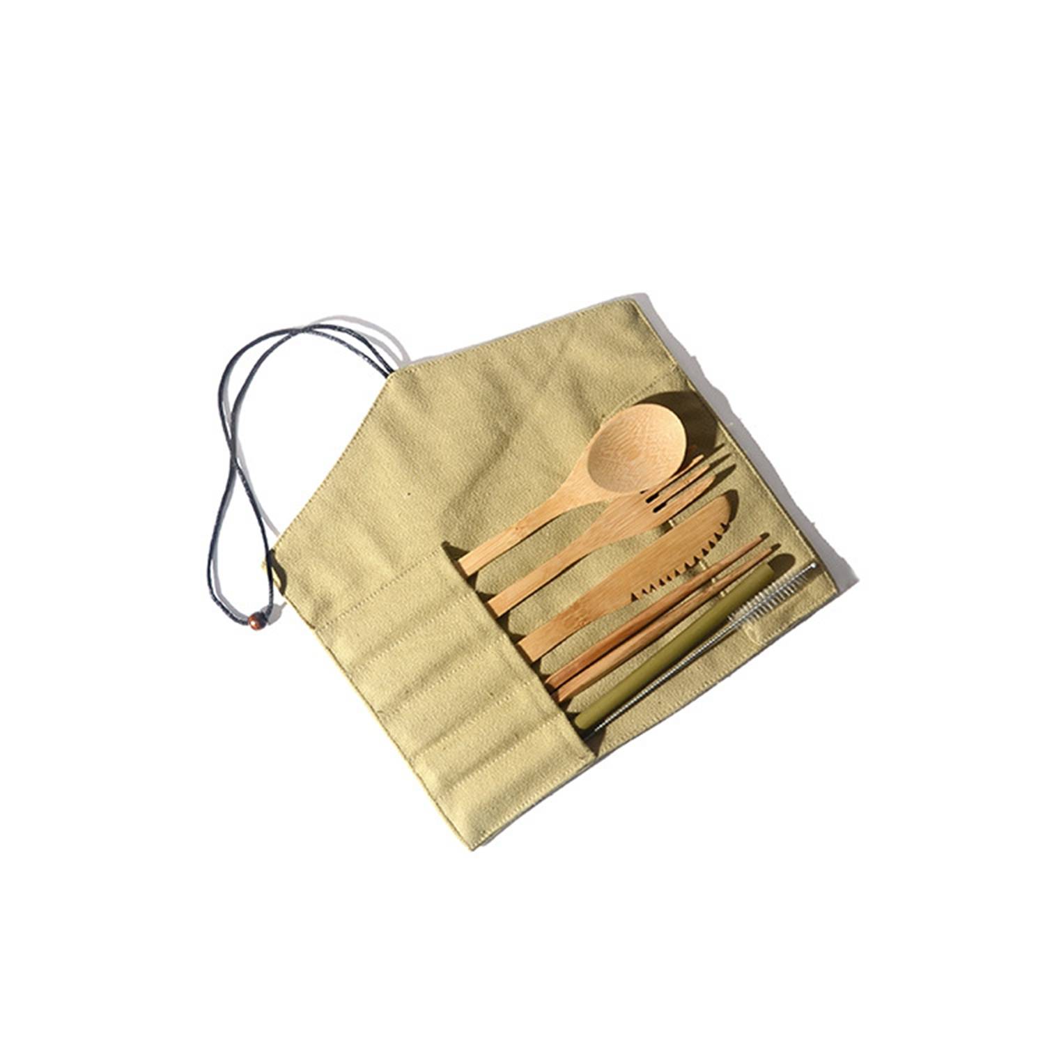 Travel Reusable Bamboo Cutlery Set 5