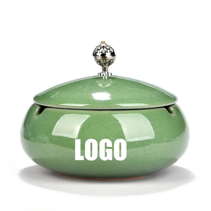 Custom Handmade Ceramic Ashtray With Lid 6