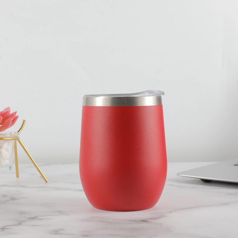 Powder Coated Stainless Steel 12 oz Wine Glass Tumbler 3