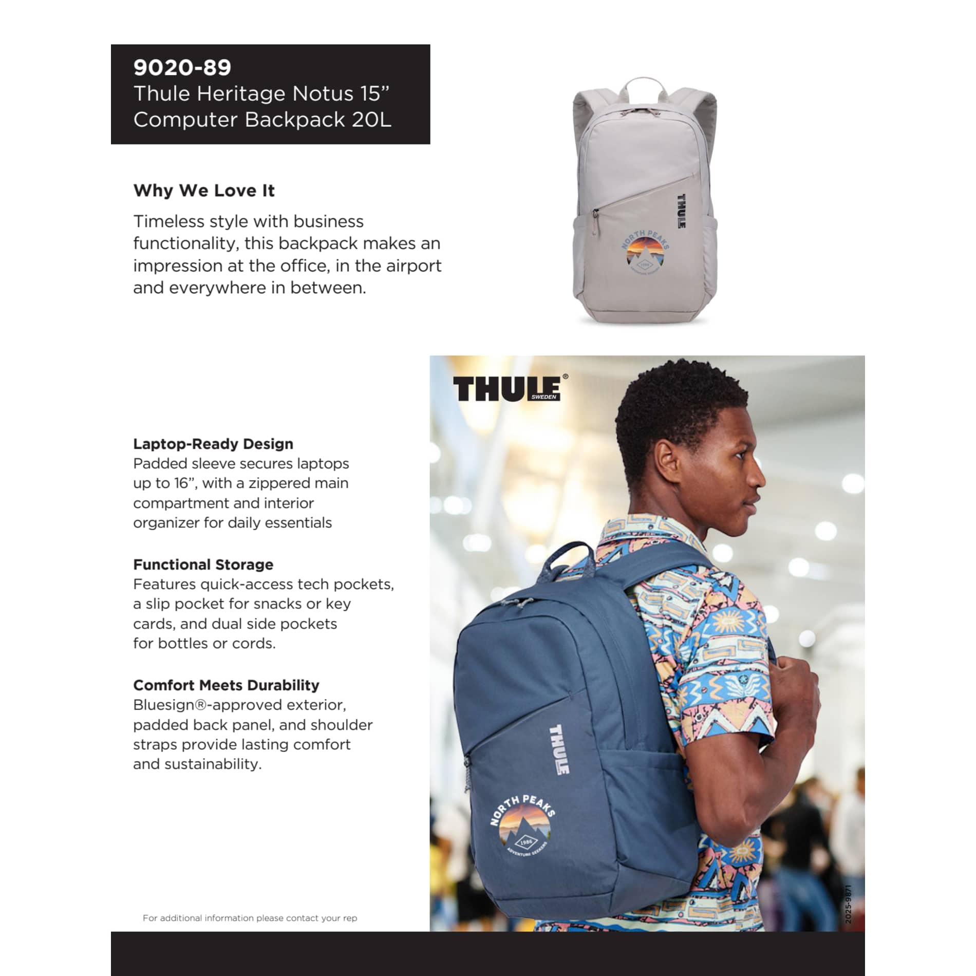 Thule Heritage Notus 16" Computer Backpack 20L 154