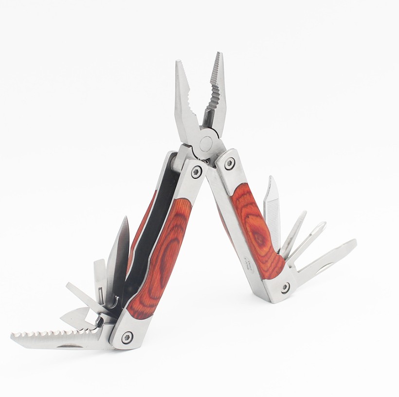 Folding Multi-Tool with Wooden Handle 8