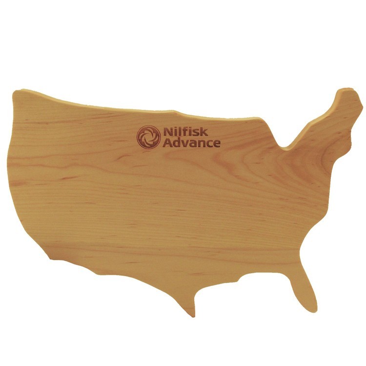 Wood Cutting Board - USA Shaped 2