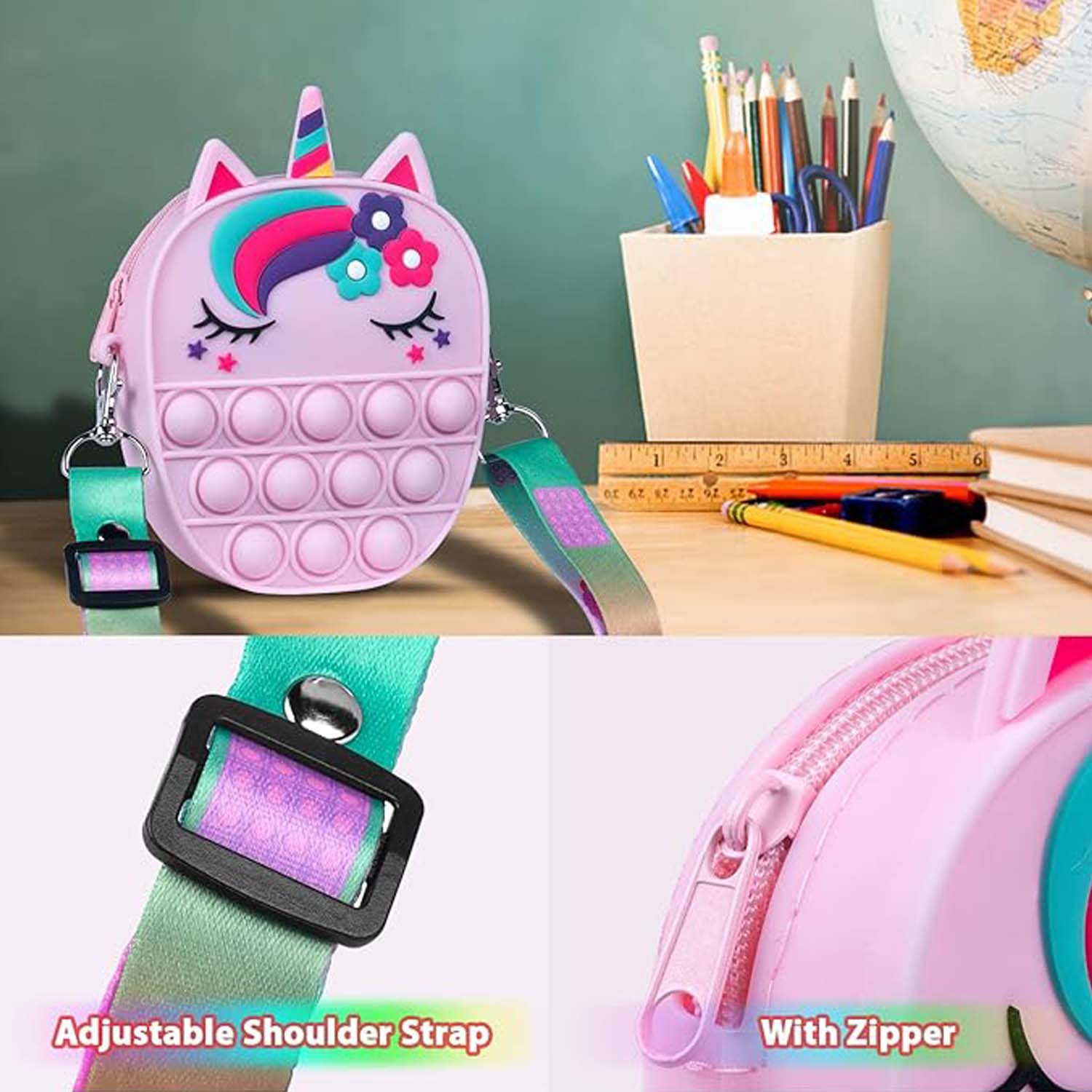 Unicorn Crossbody Bag With Pop Toy 2