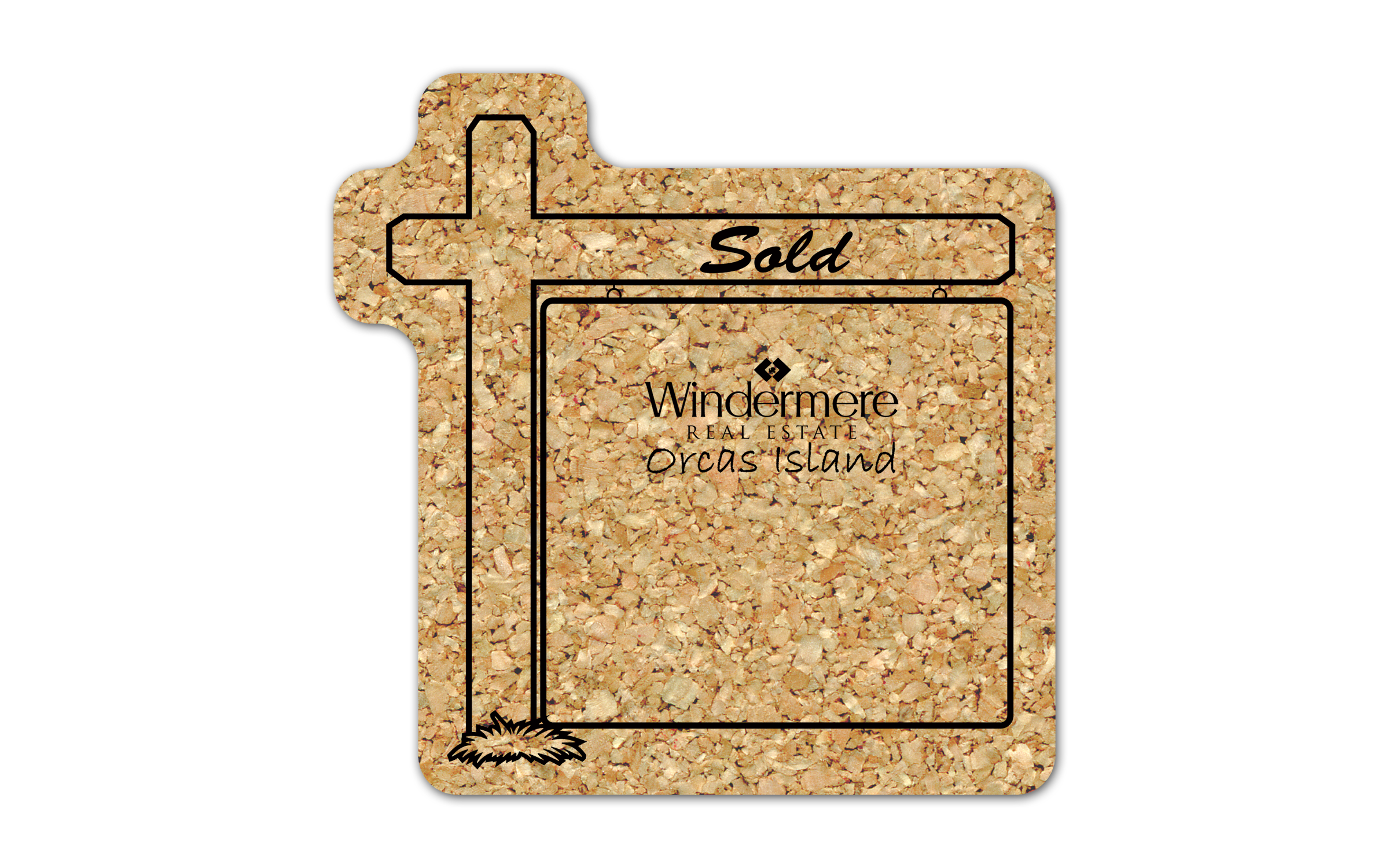 Real Estate Sign Cork Coaster 1